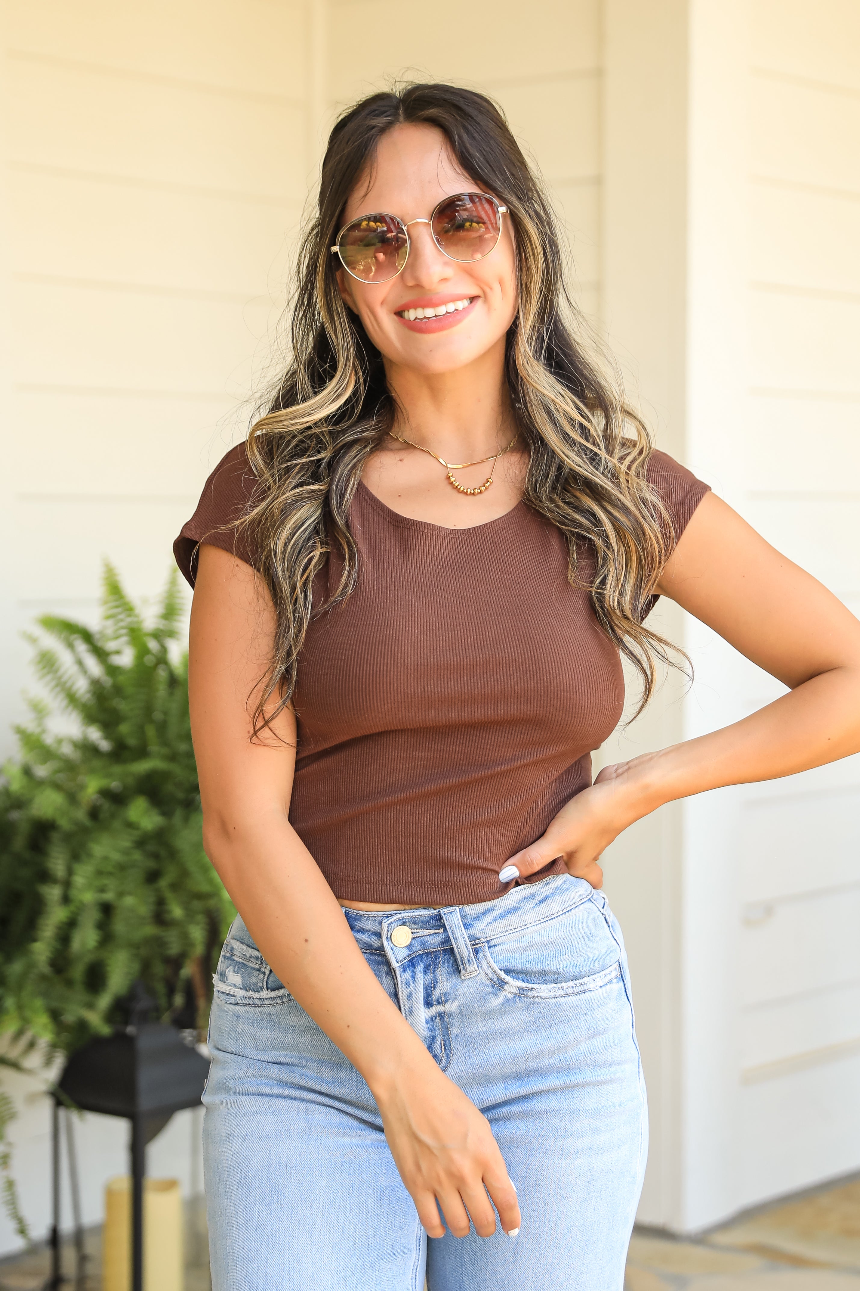 Libby Everyday Ribbed Tee - DU DEAL