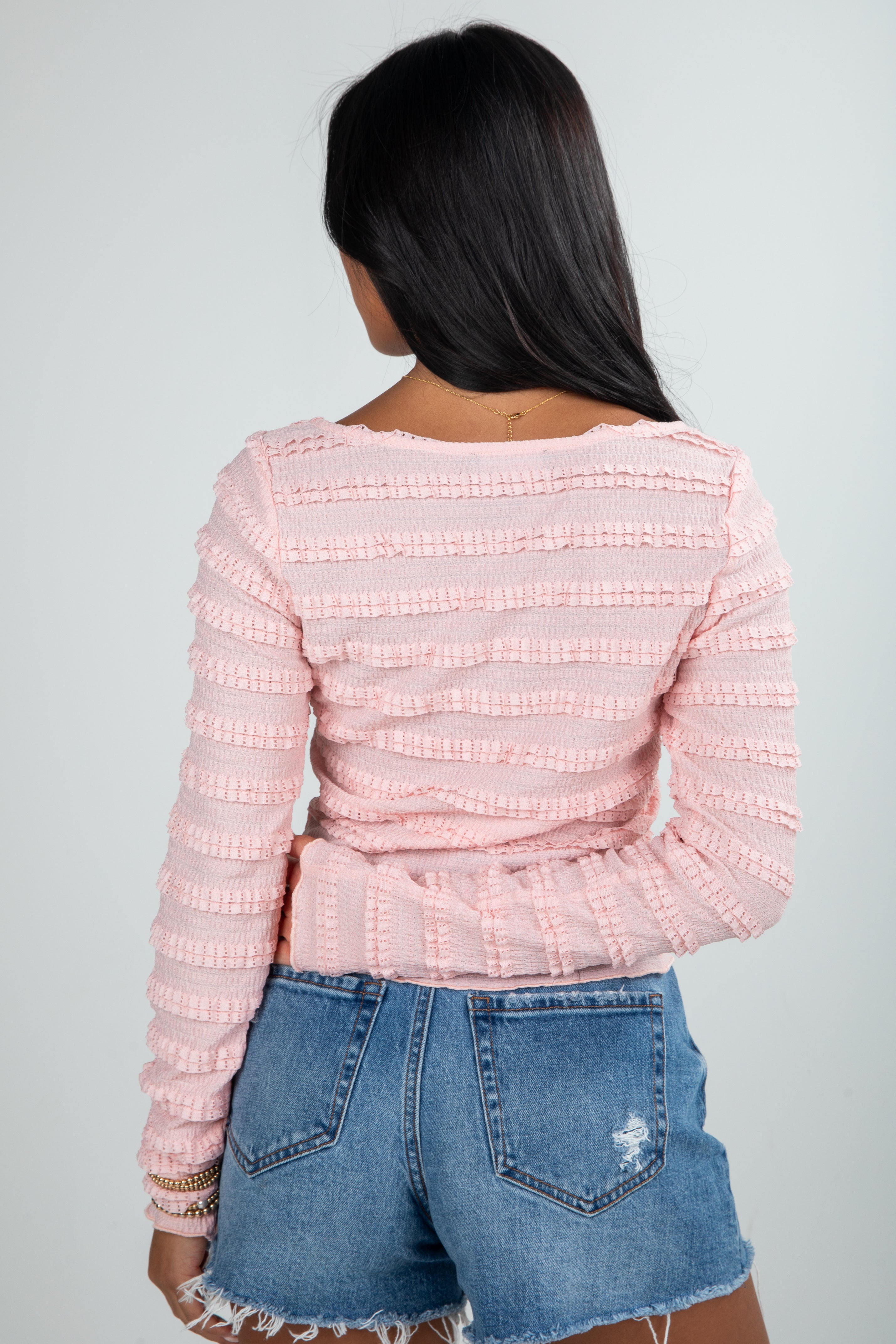 Moment Of Time Pink Lace Top
