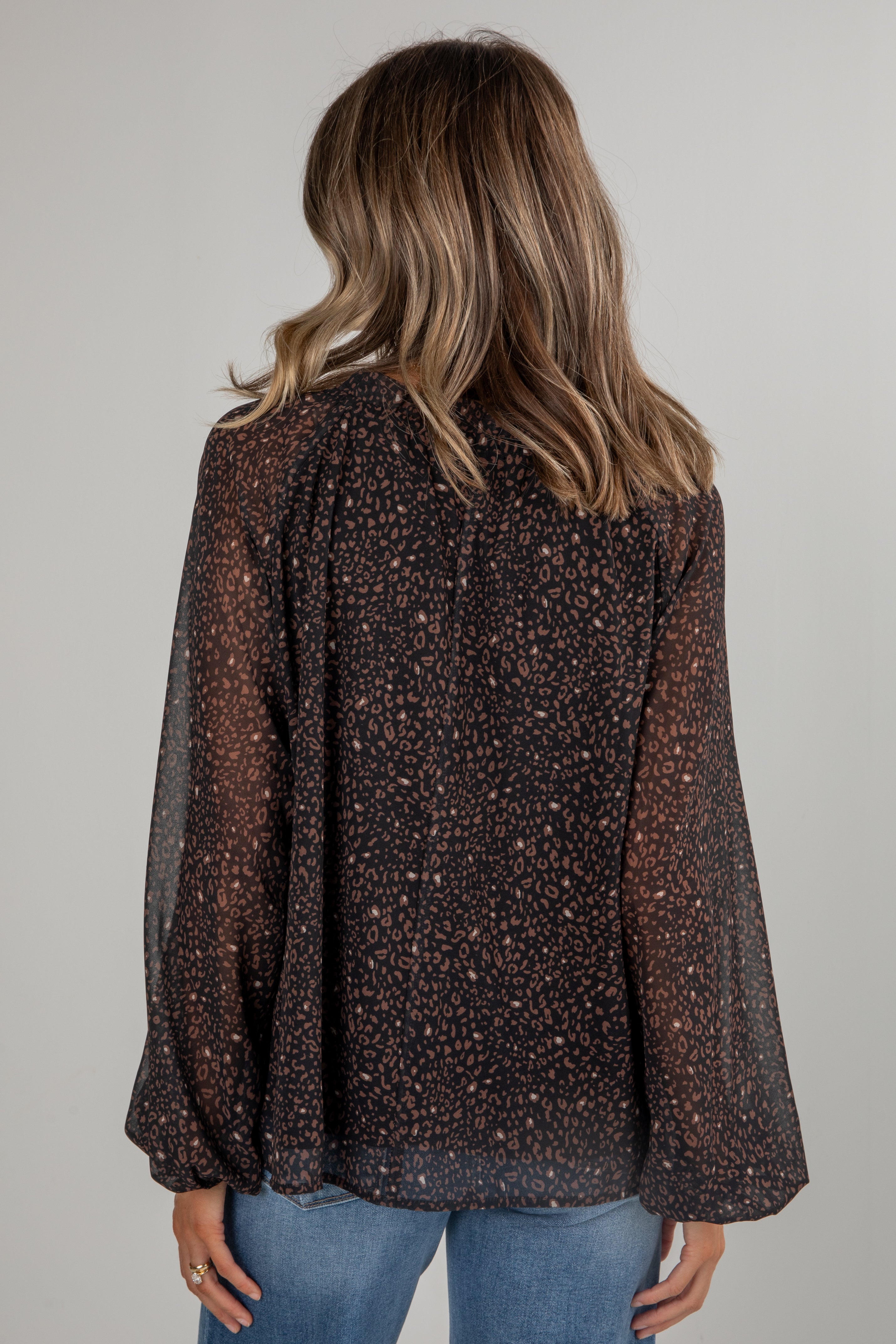 Spot On Style Black Leopard Blouse