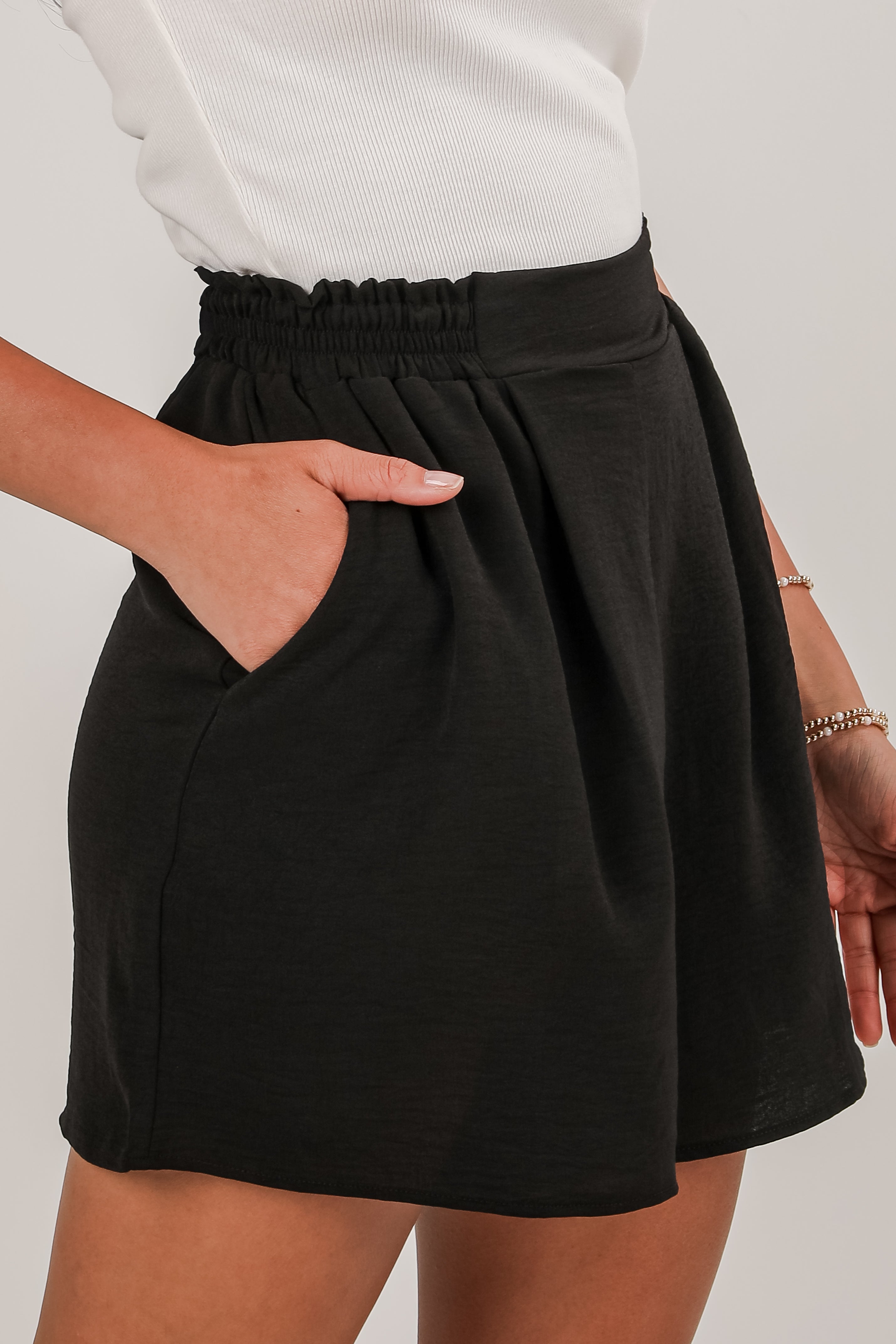 Make It Your Own Black Shorts - DU DEAL