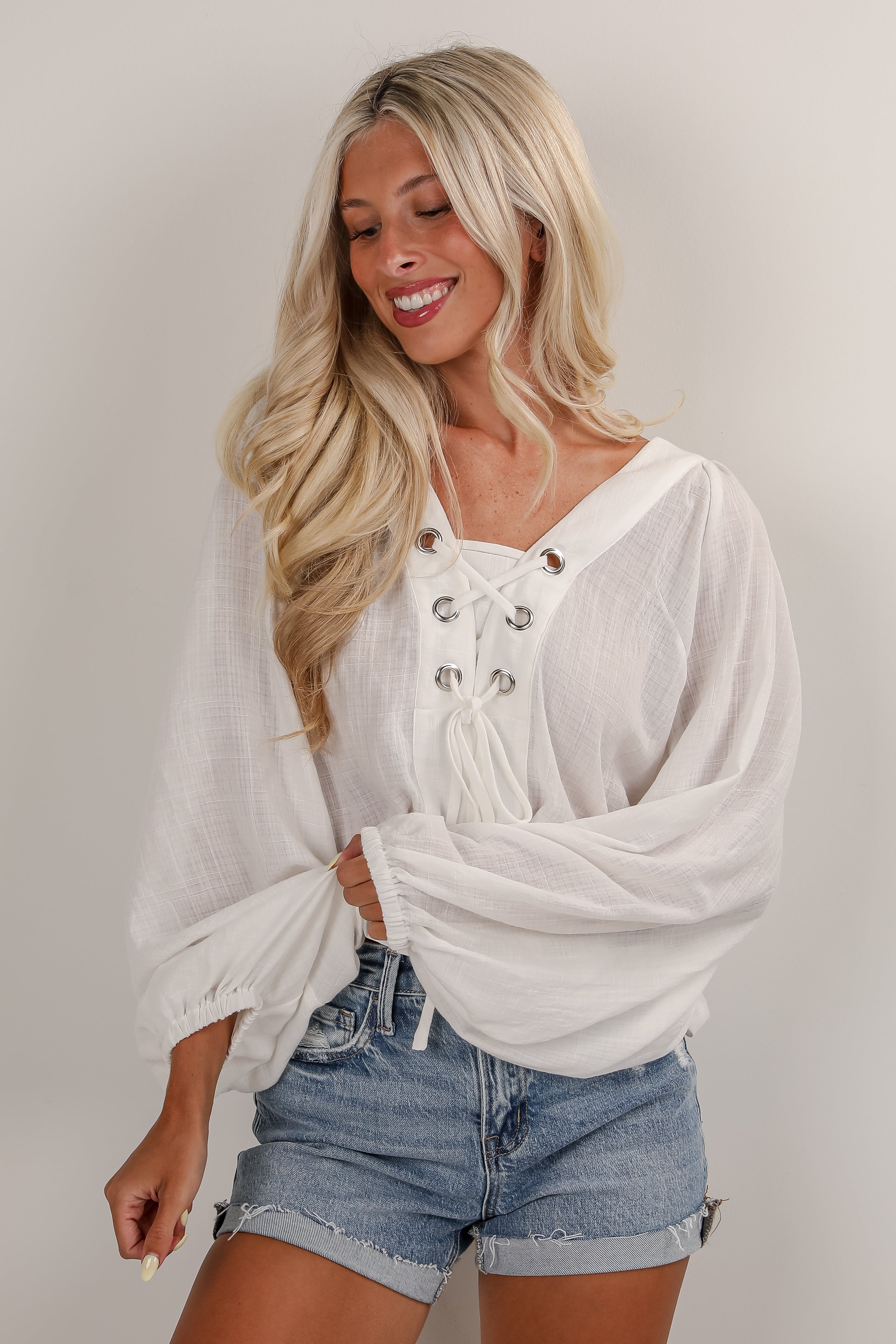 Sweet Thoughts White Blouse