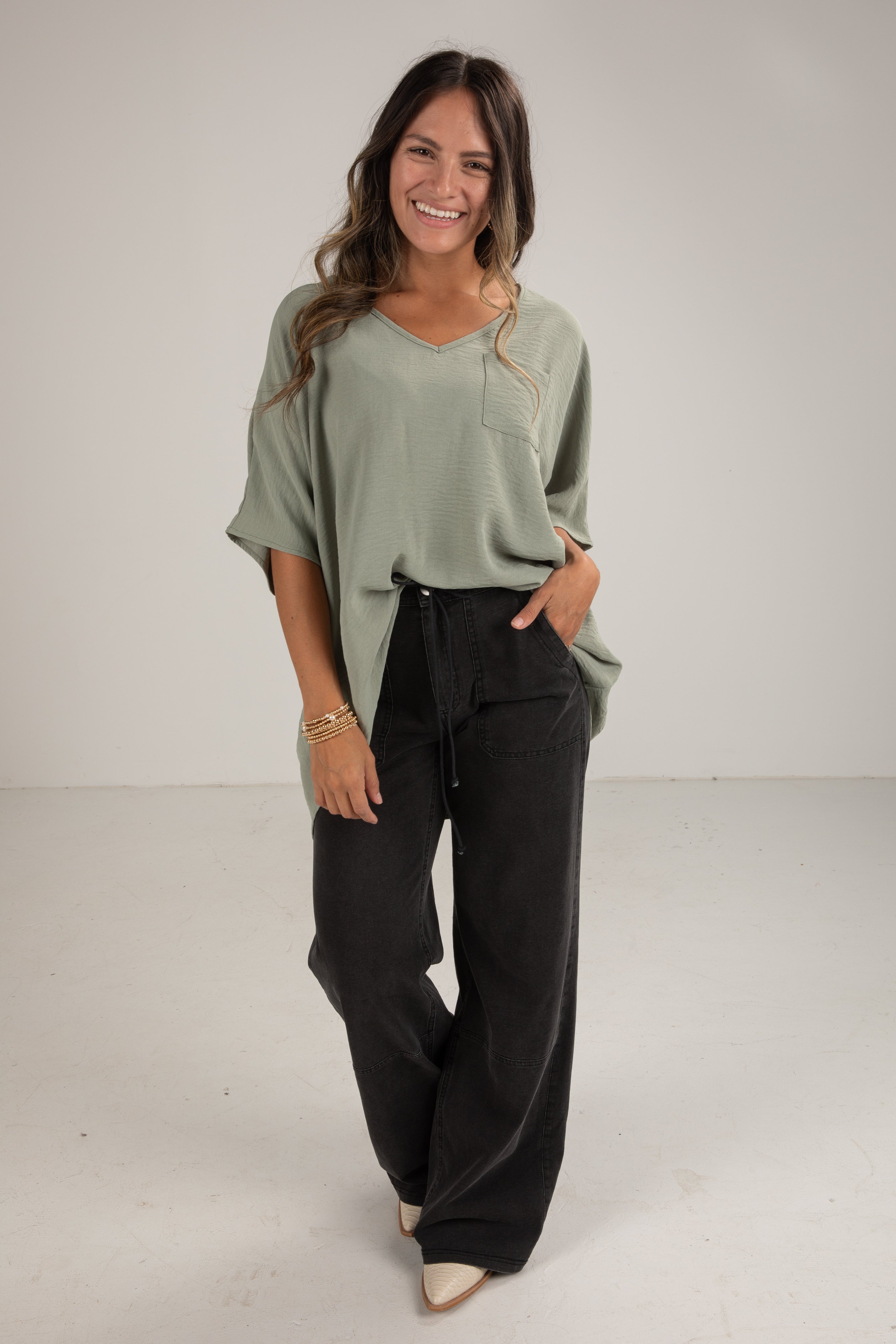 Keep It Cool Oversized Blouse - DU DEAL