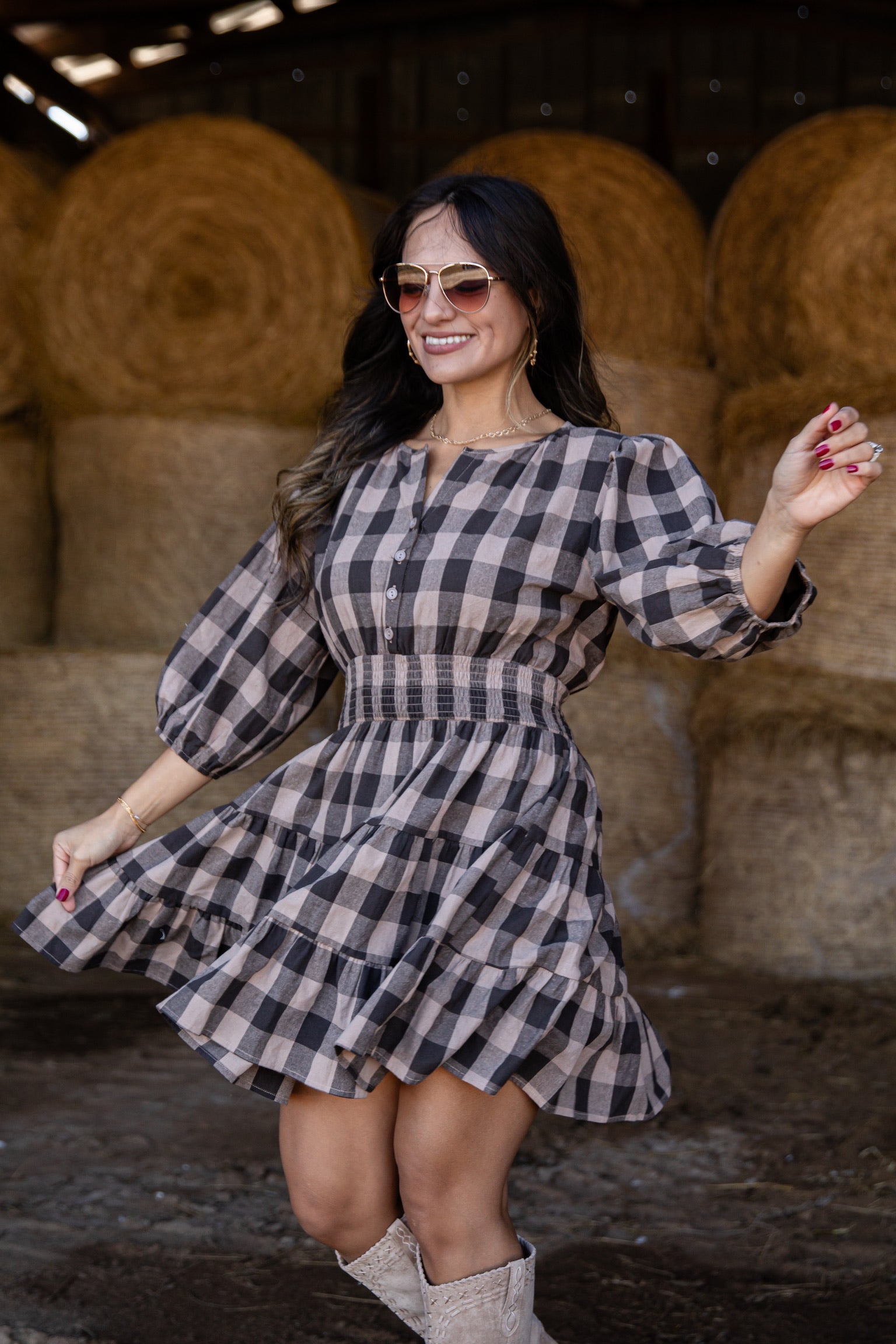 Don't Think Twice Plaid Mini Dress