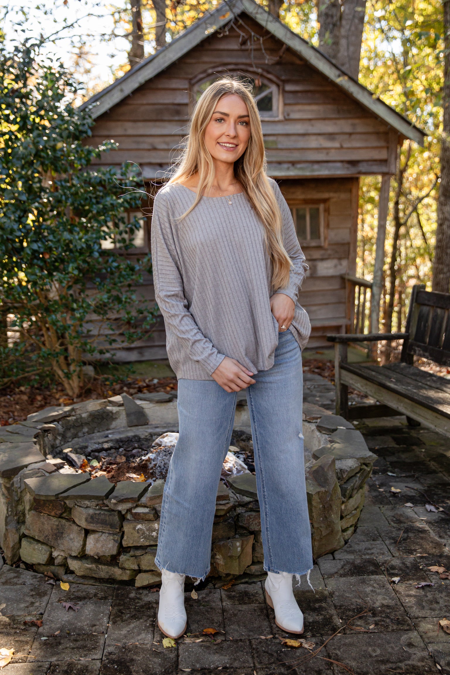 Believe In You Ribbed Knit Open Back Top - DU DEAL