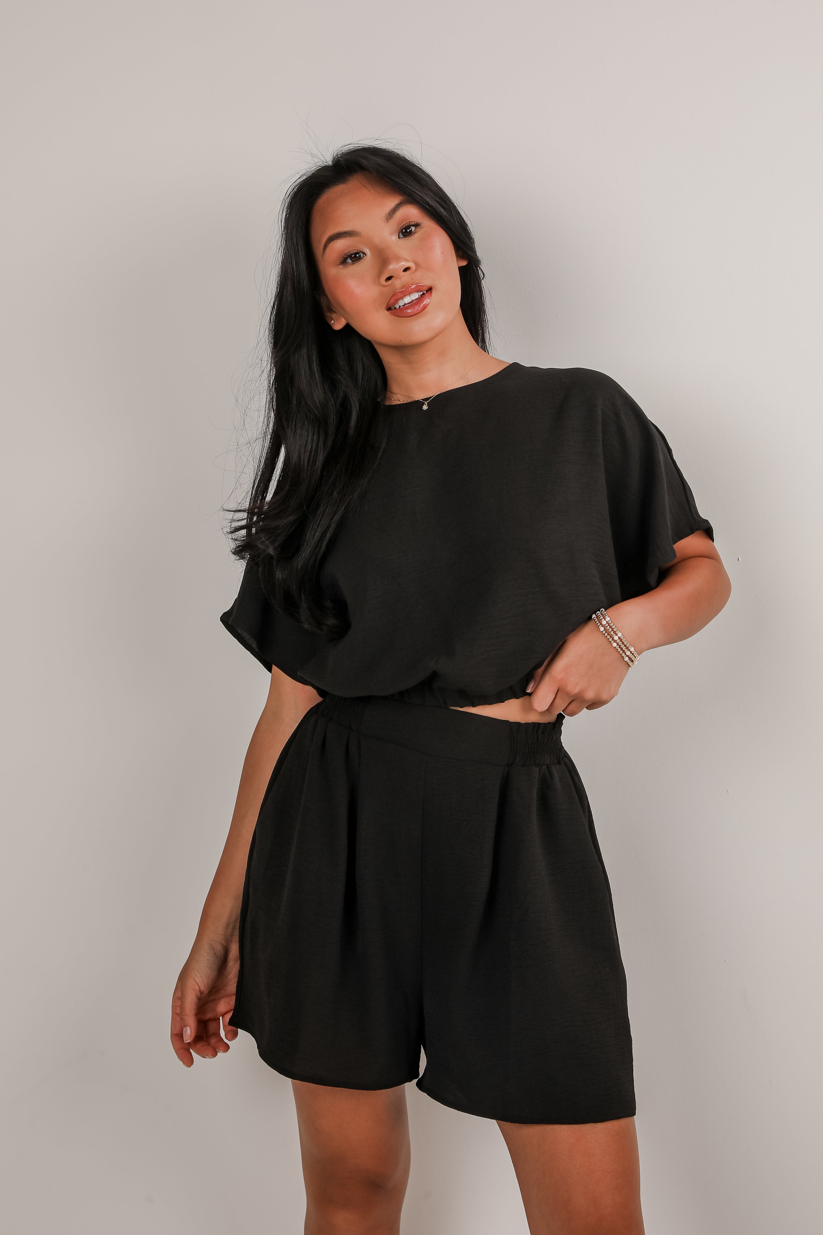 Make It Your Own Black Shorts - DU DEAL