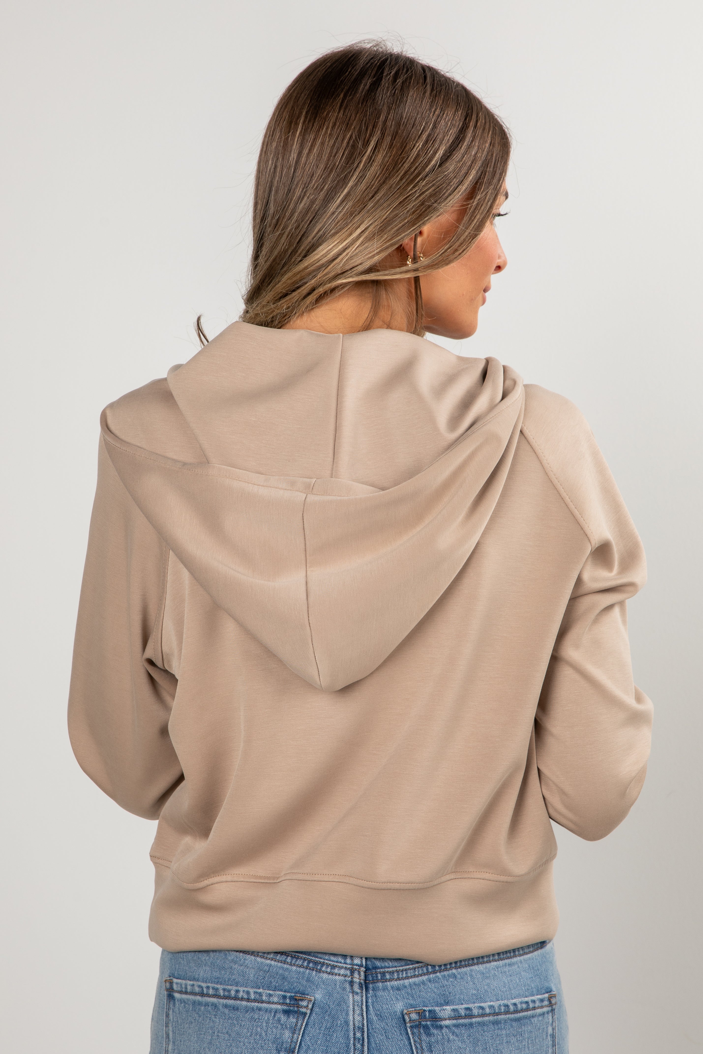 Ultra Air Soft Hooded Quarter Zip Pullover