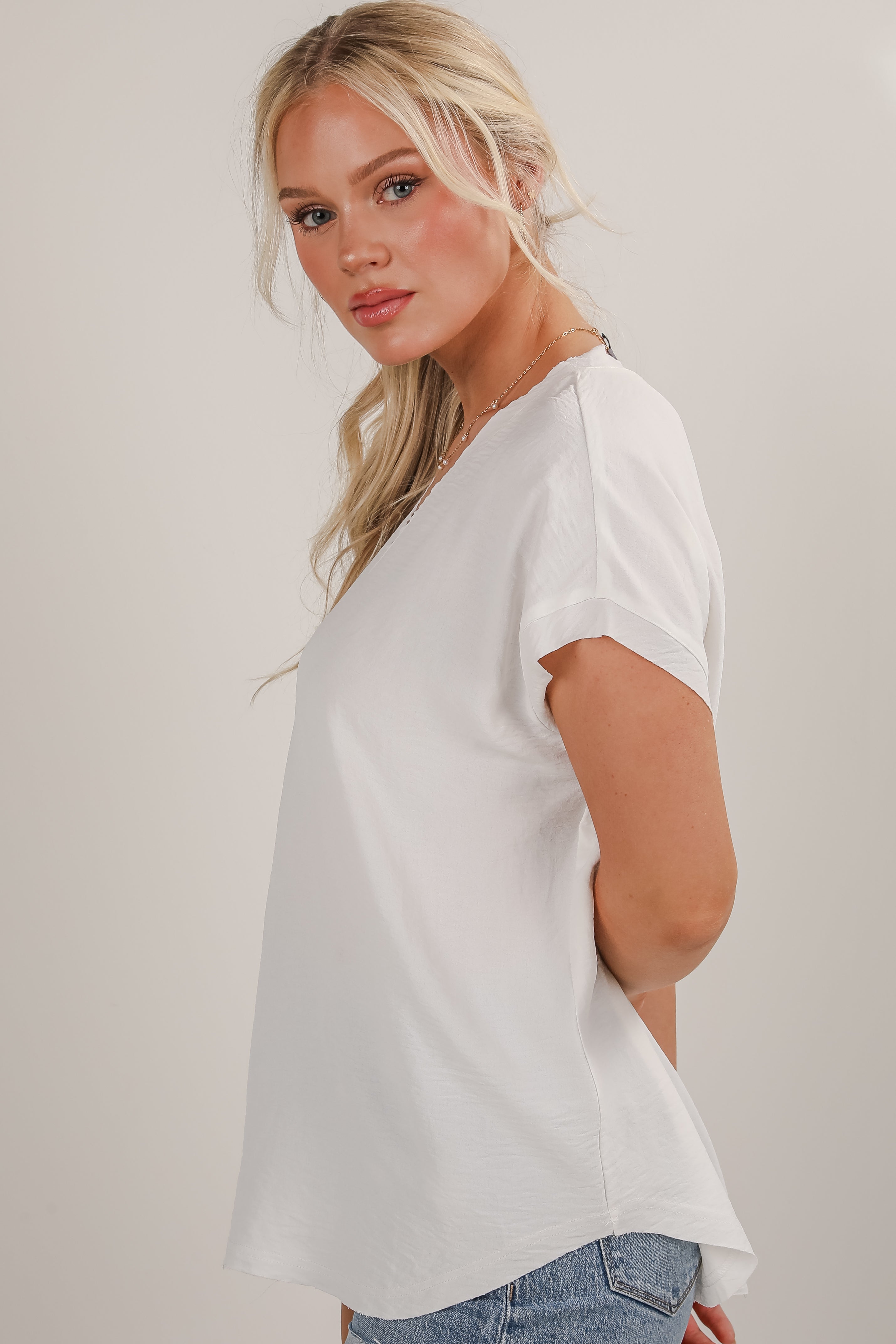 All The Charm V-Neck Blouse