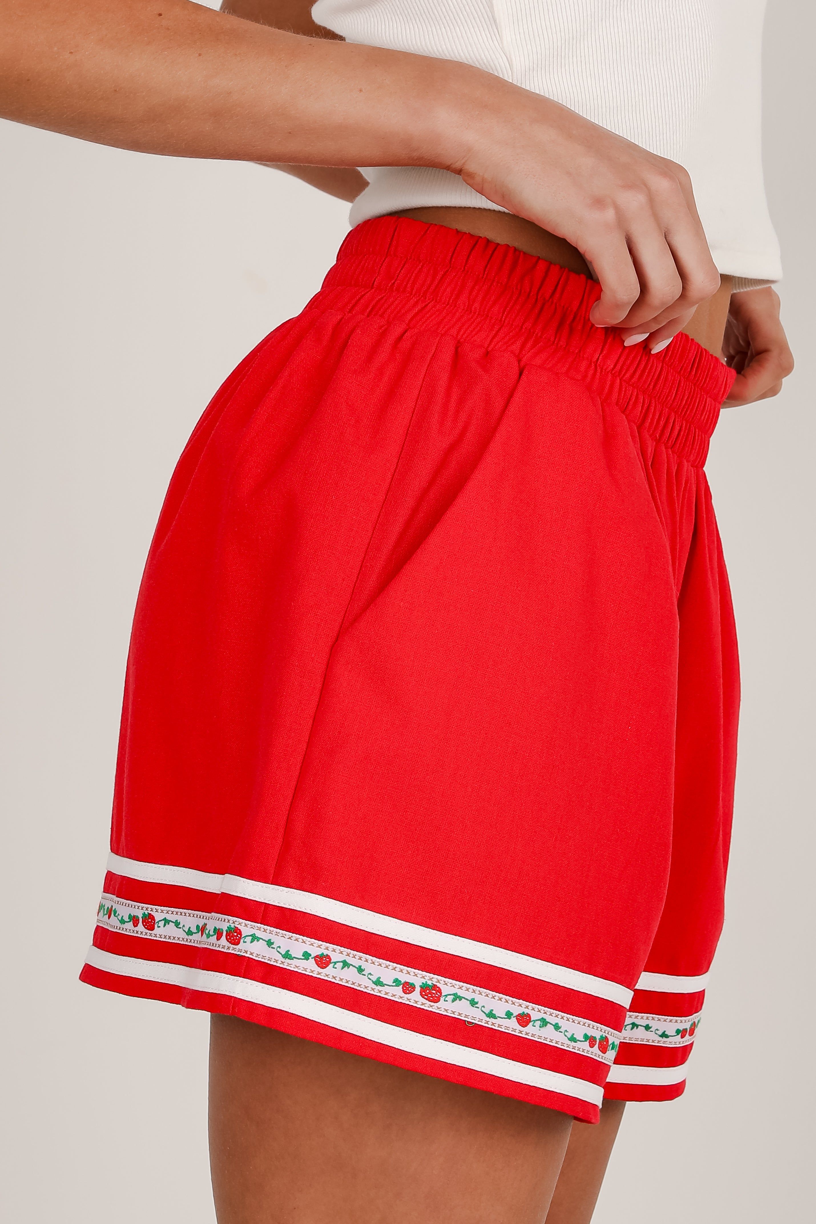 You're Berry Cute Red Shorts