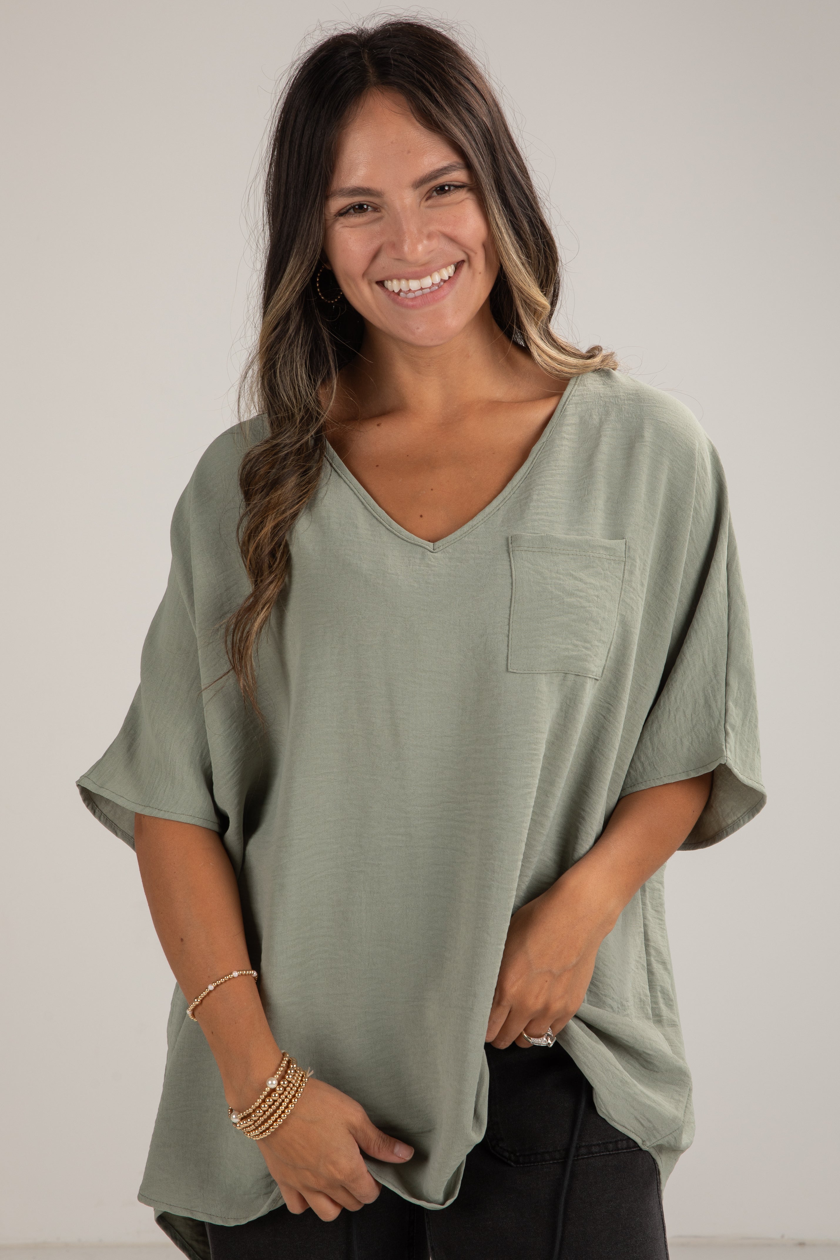 Keep It Cool Oversized Blouse - DU DEAL