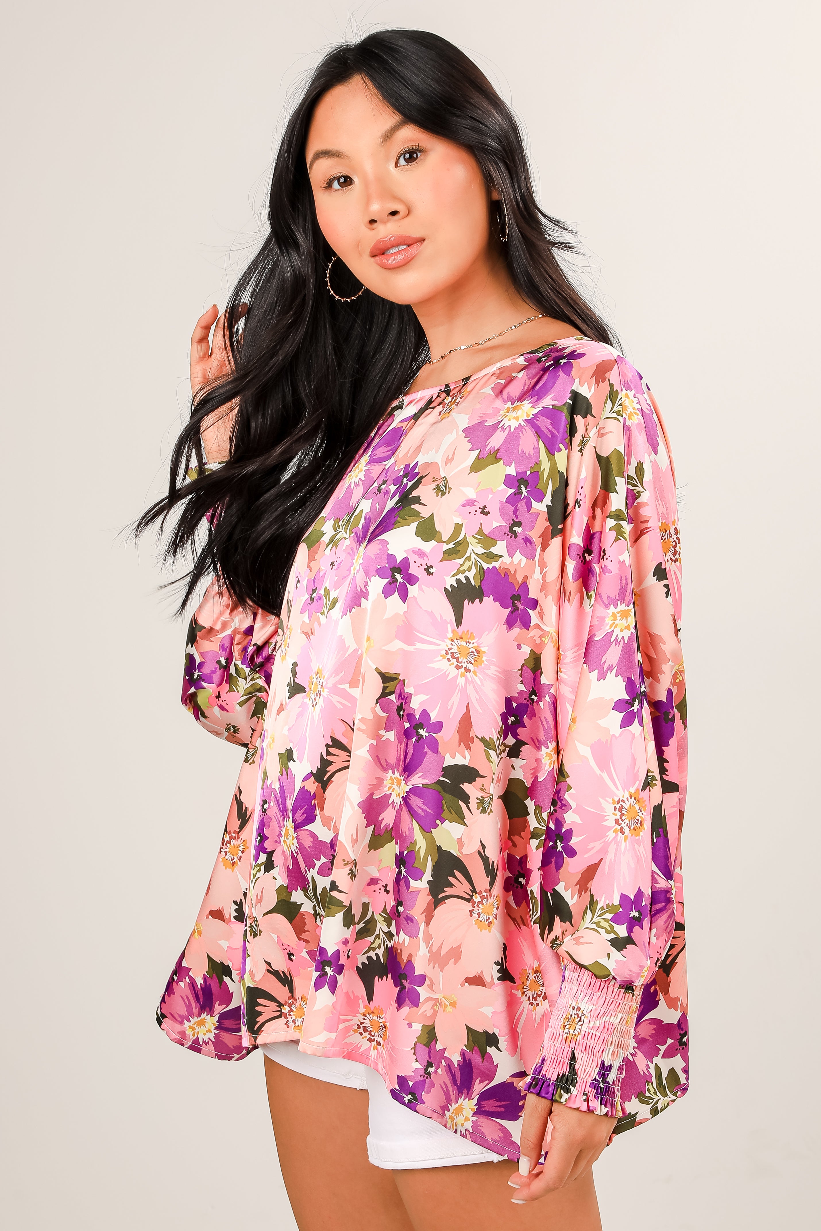 Extravagant Moment Pink Floral Blouse