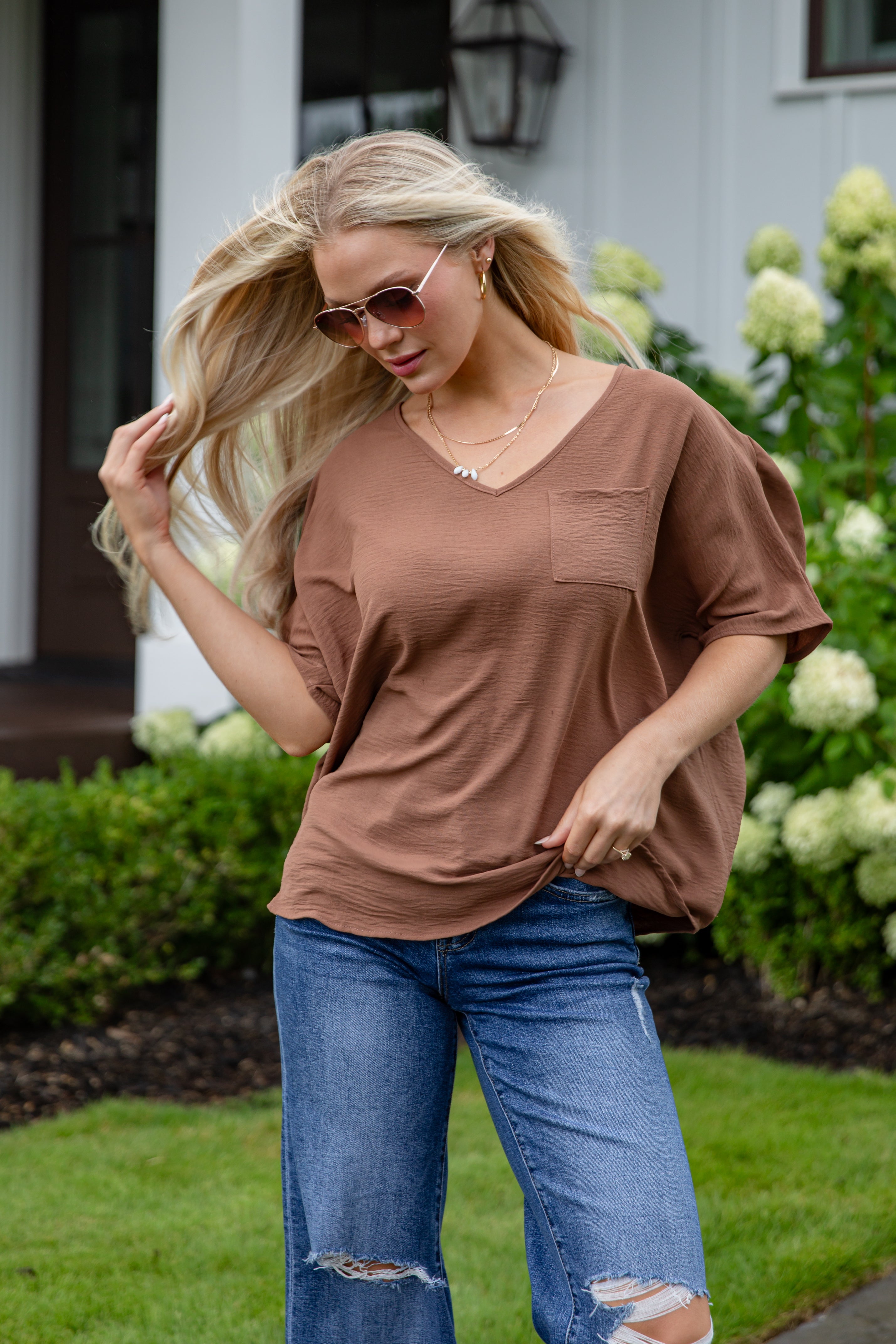Keep It Cool Oversized Blouse - DU DEAL
