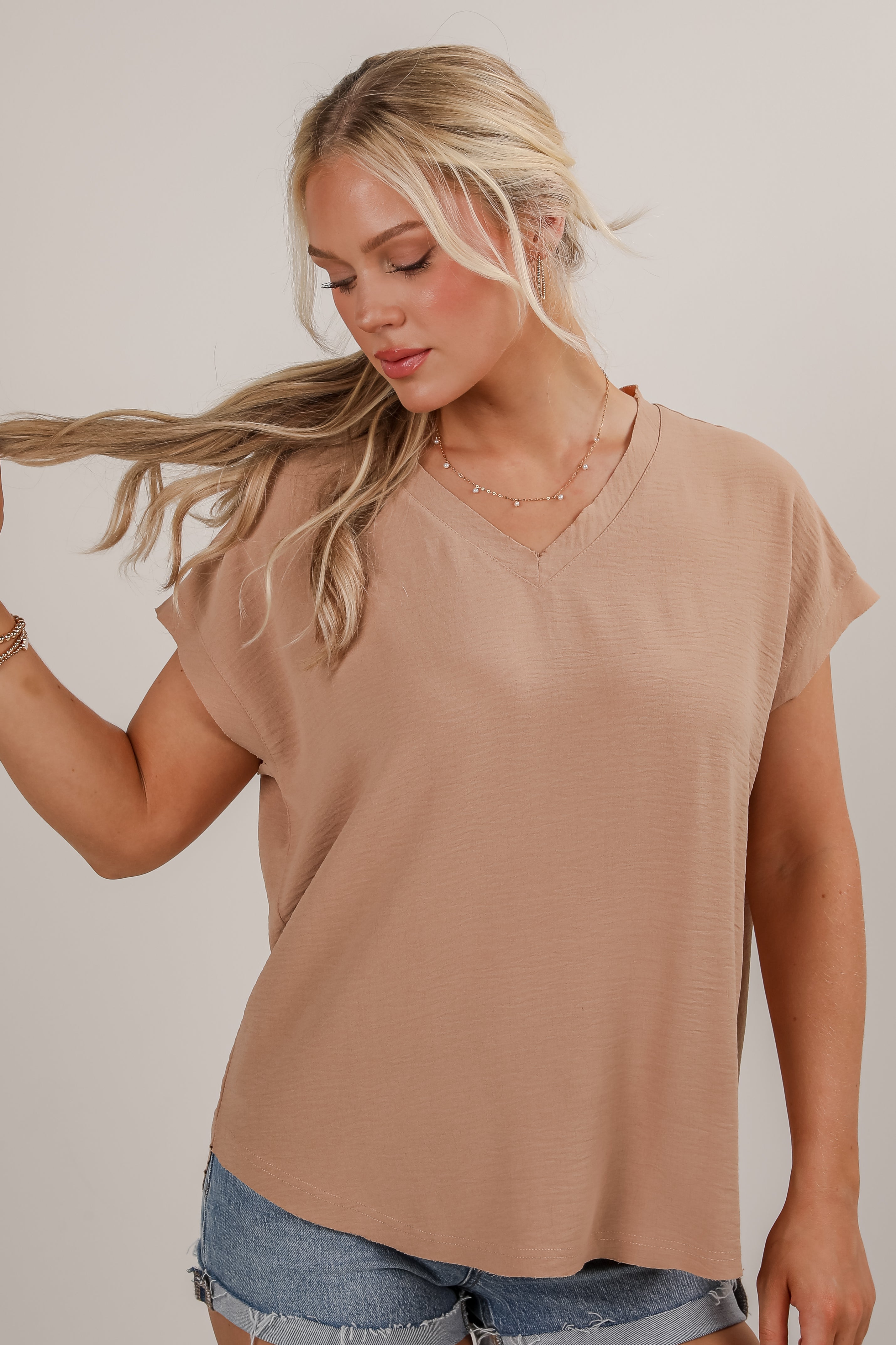 All The Charm V-Neck Blouse
