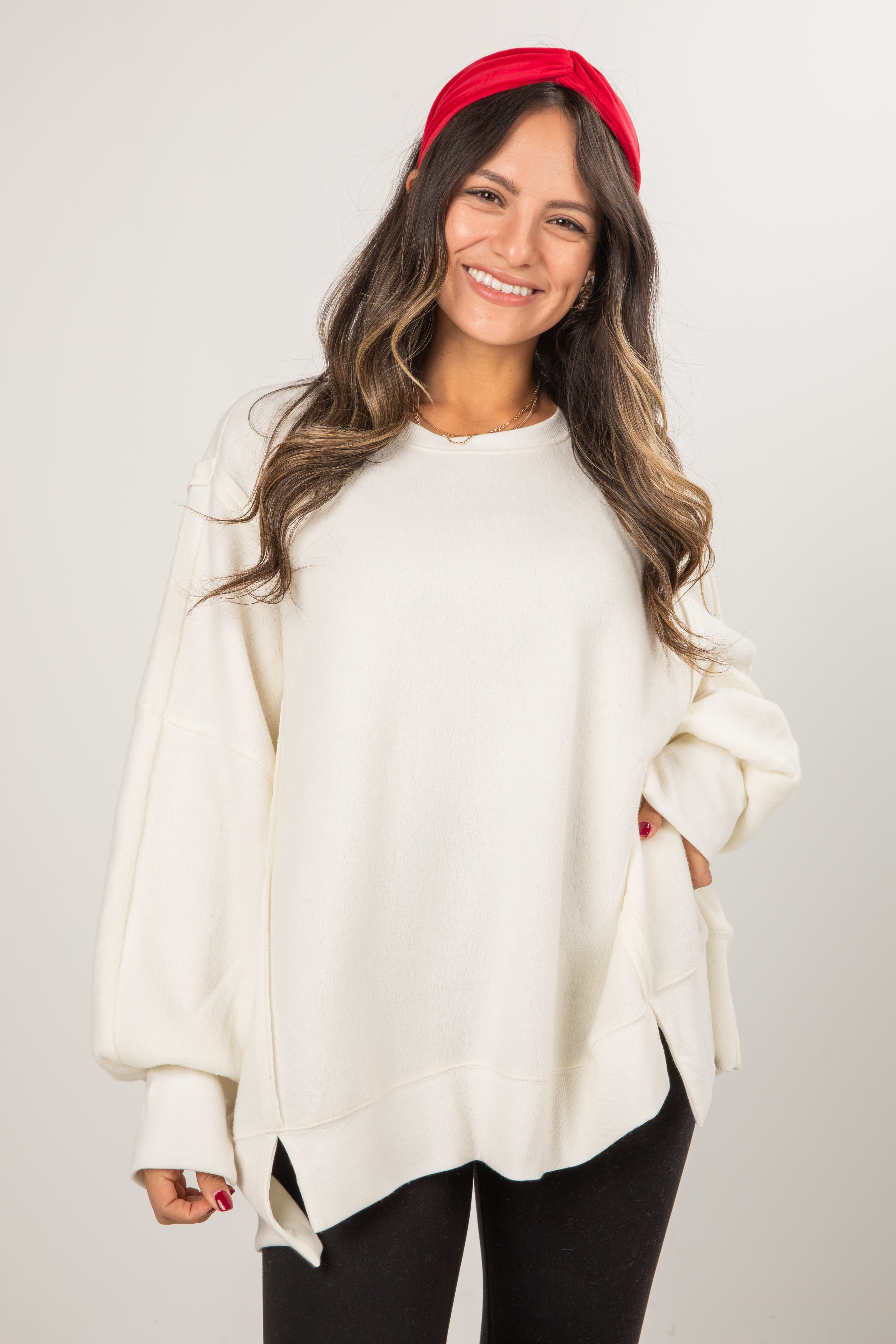 Snuggly Touch Soft Knit Oversized Pullover - DOORBUSTER