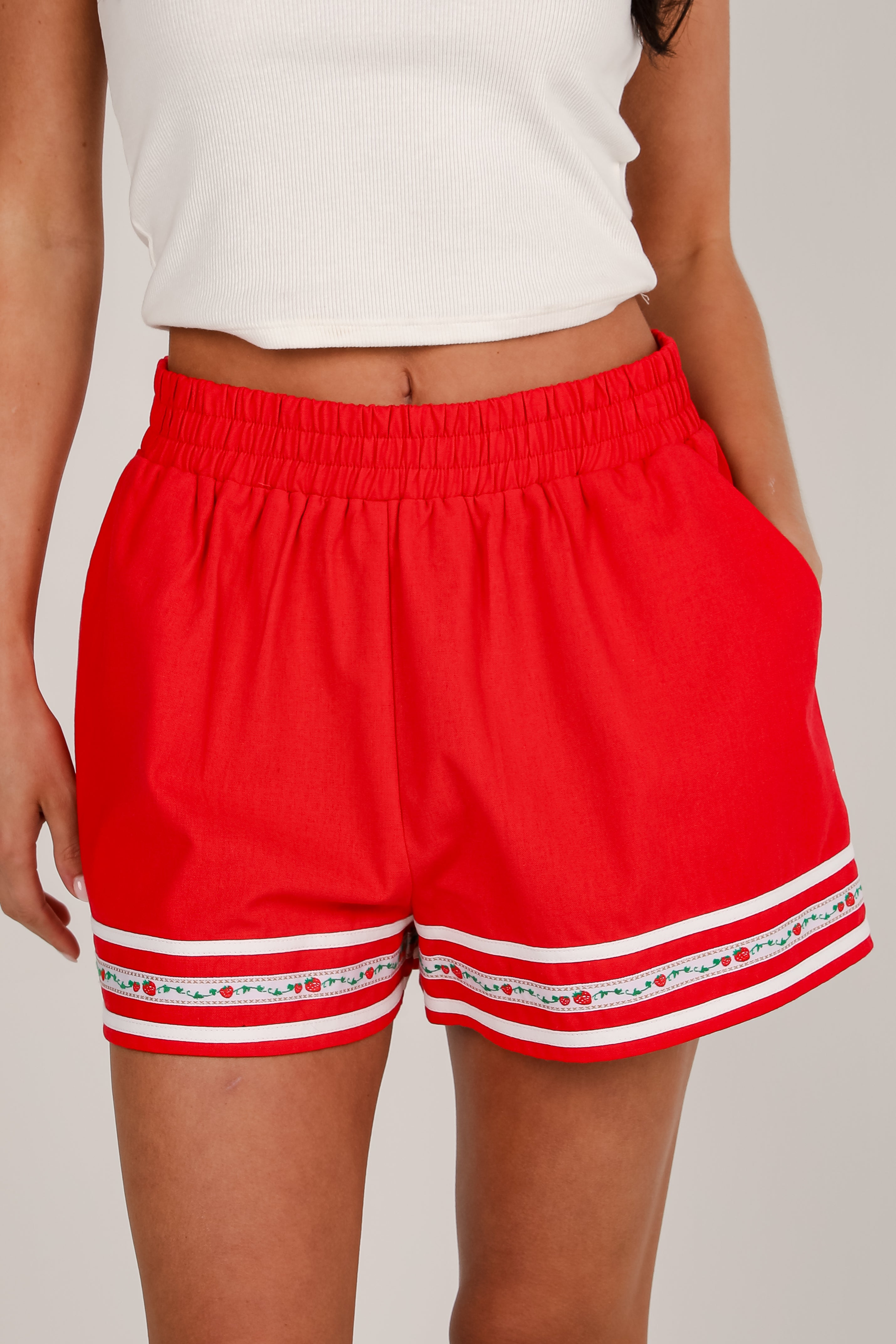 You're Berry Cute Red Shorts