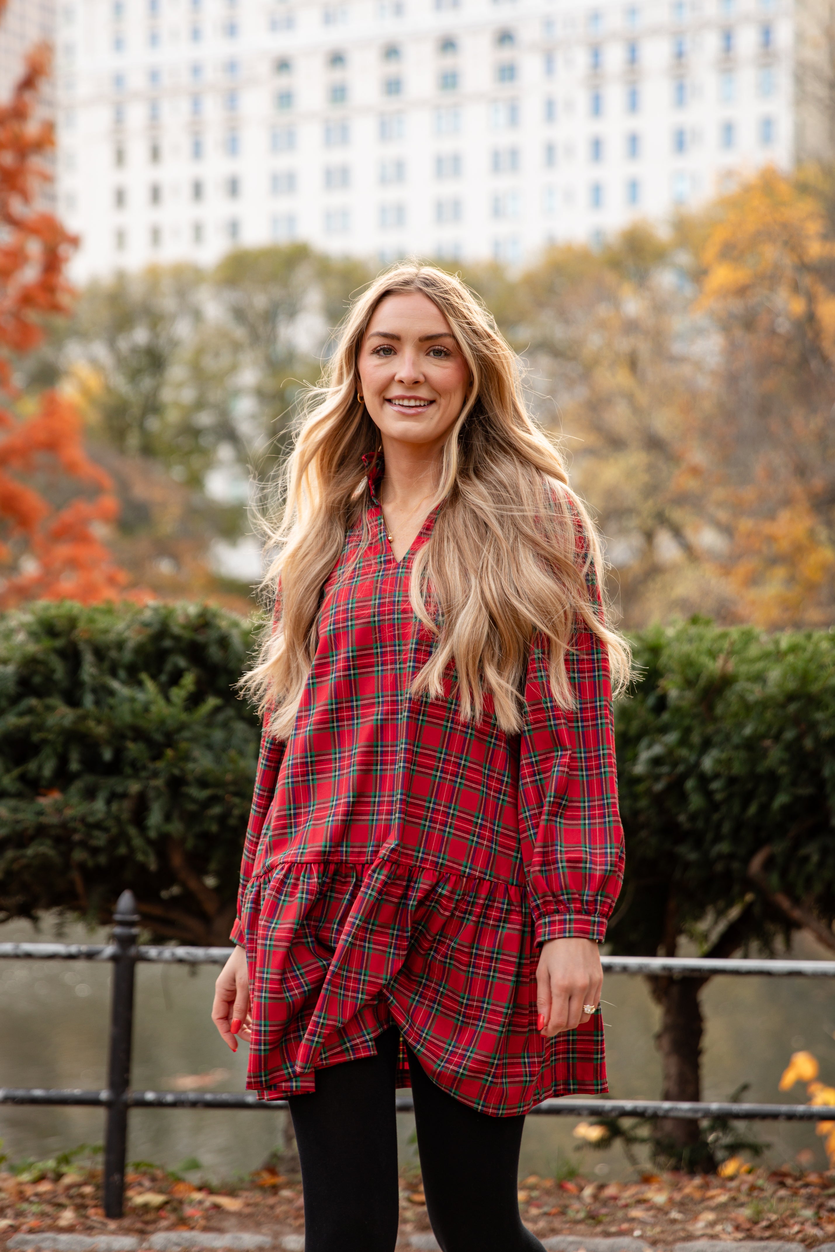 Tis The Season Red Plaid Mini Dress