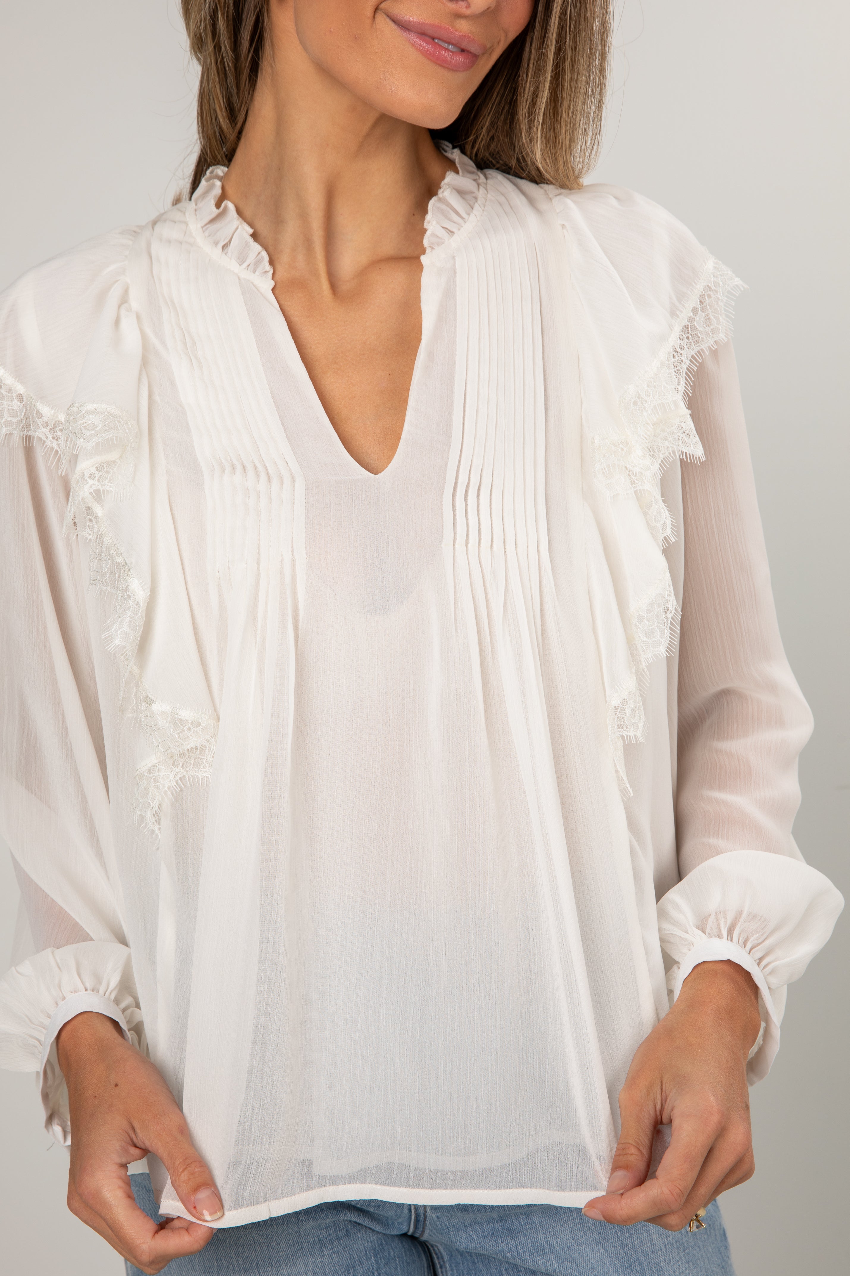 White Christmas Ivory Blouse