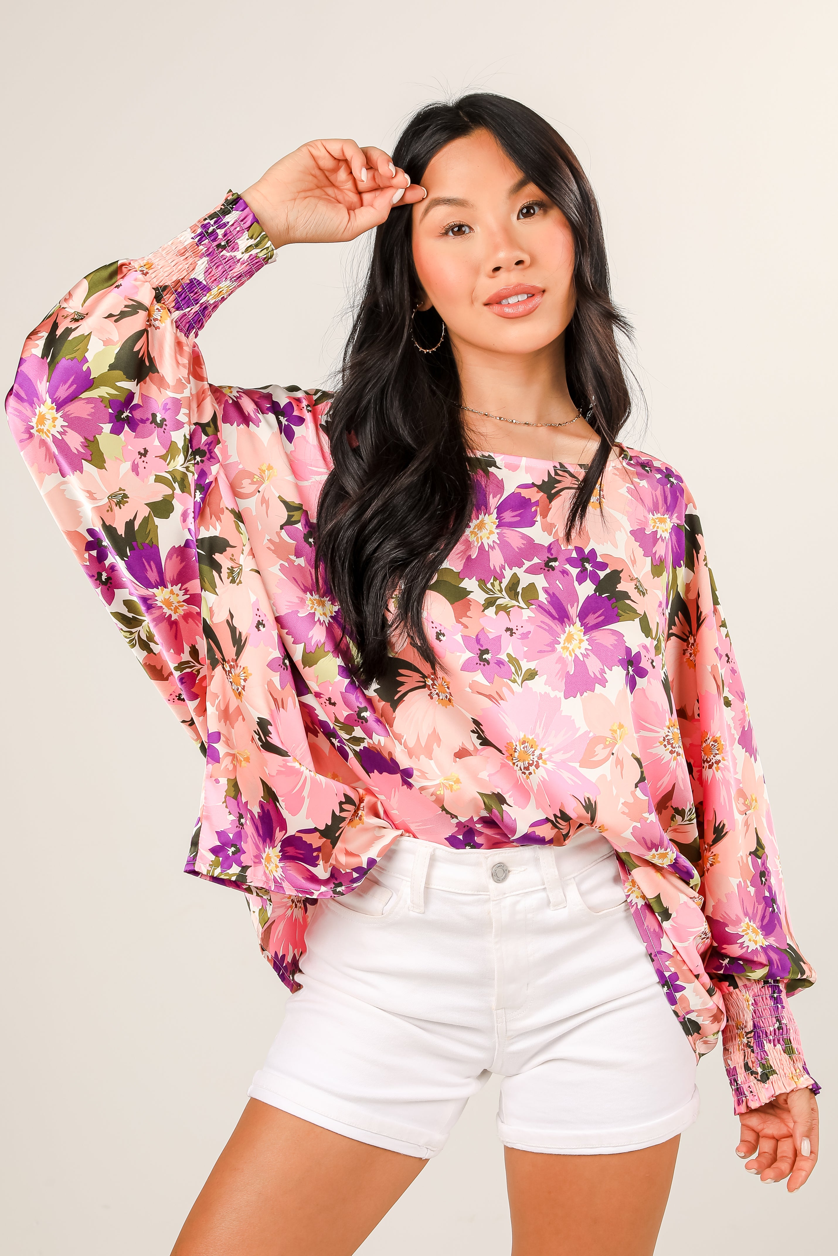 Extravagant Moment Pink Floral Blouse