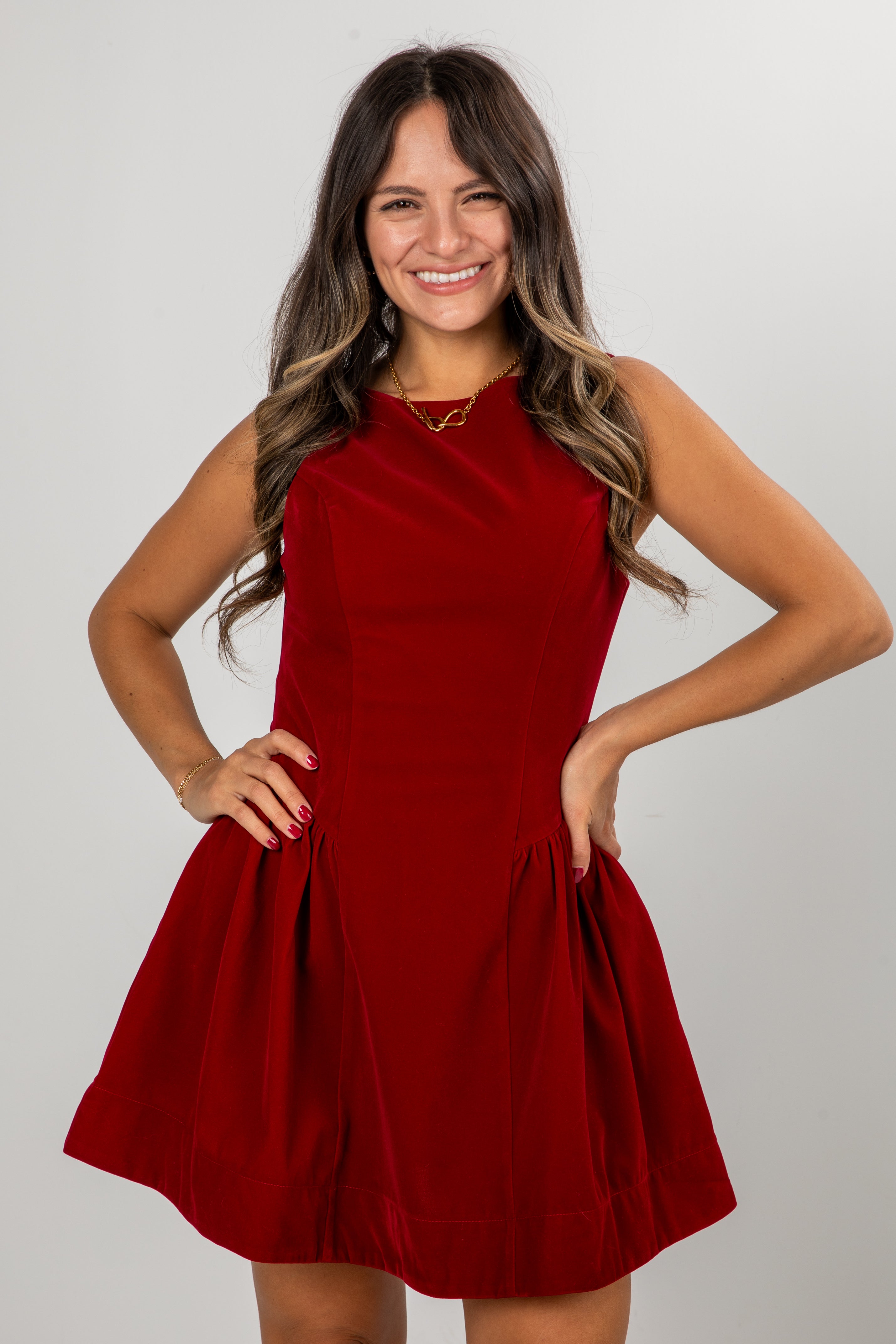 Sugarplum Red Velvet Dress