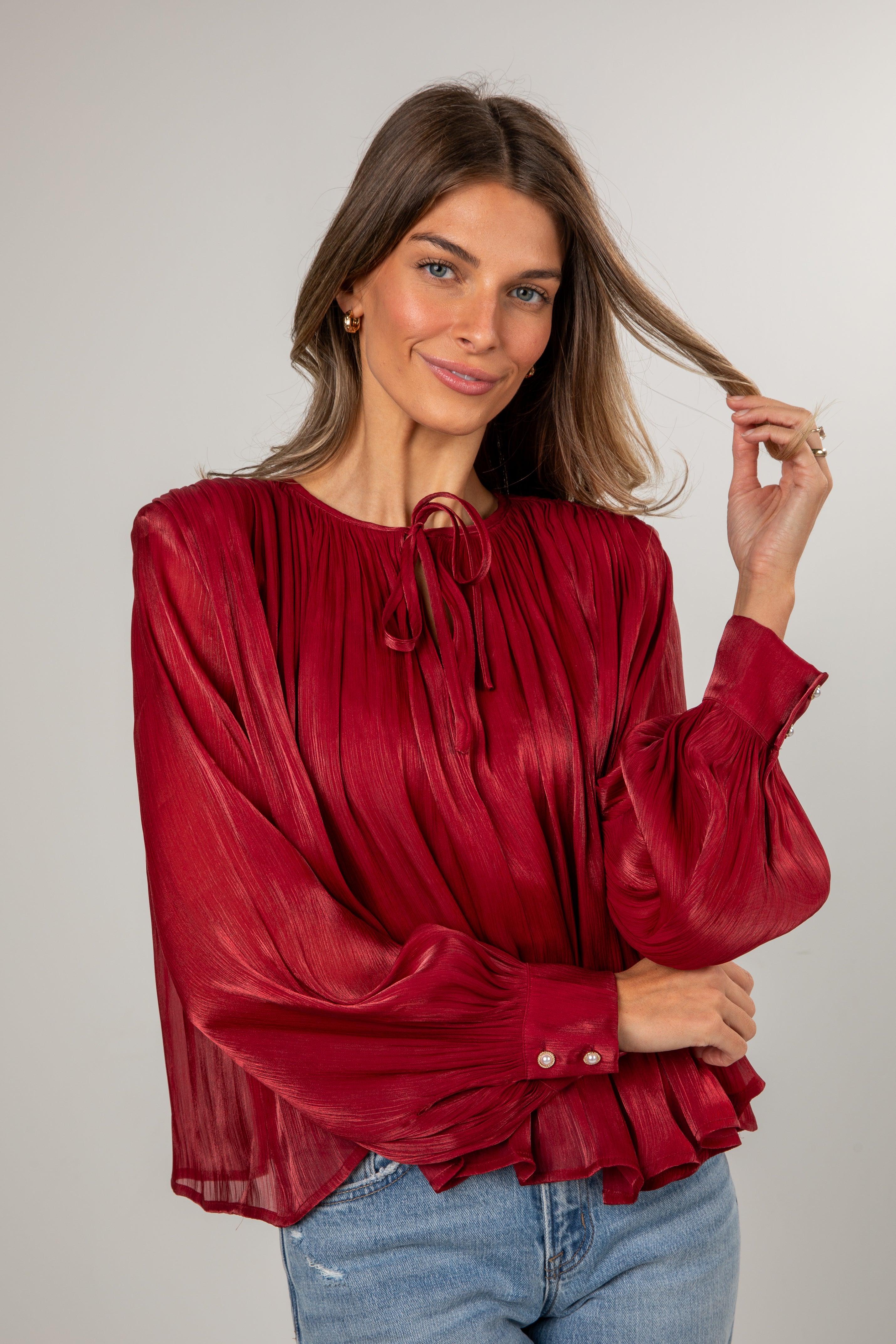 Cranberry Gala Blouse
