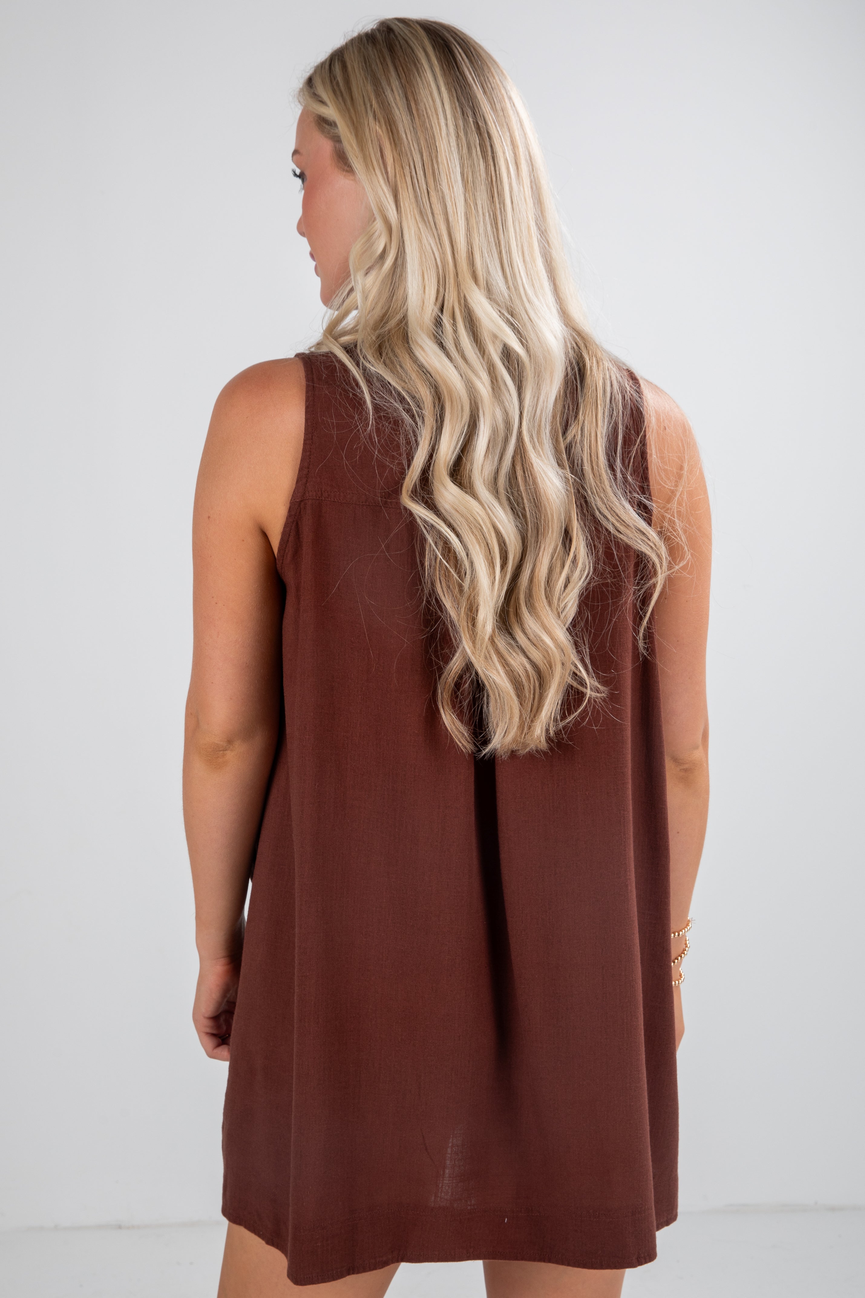 The Good In You Chocolate Brown Mini Dress