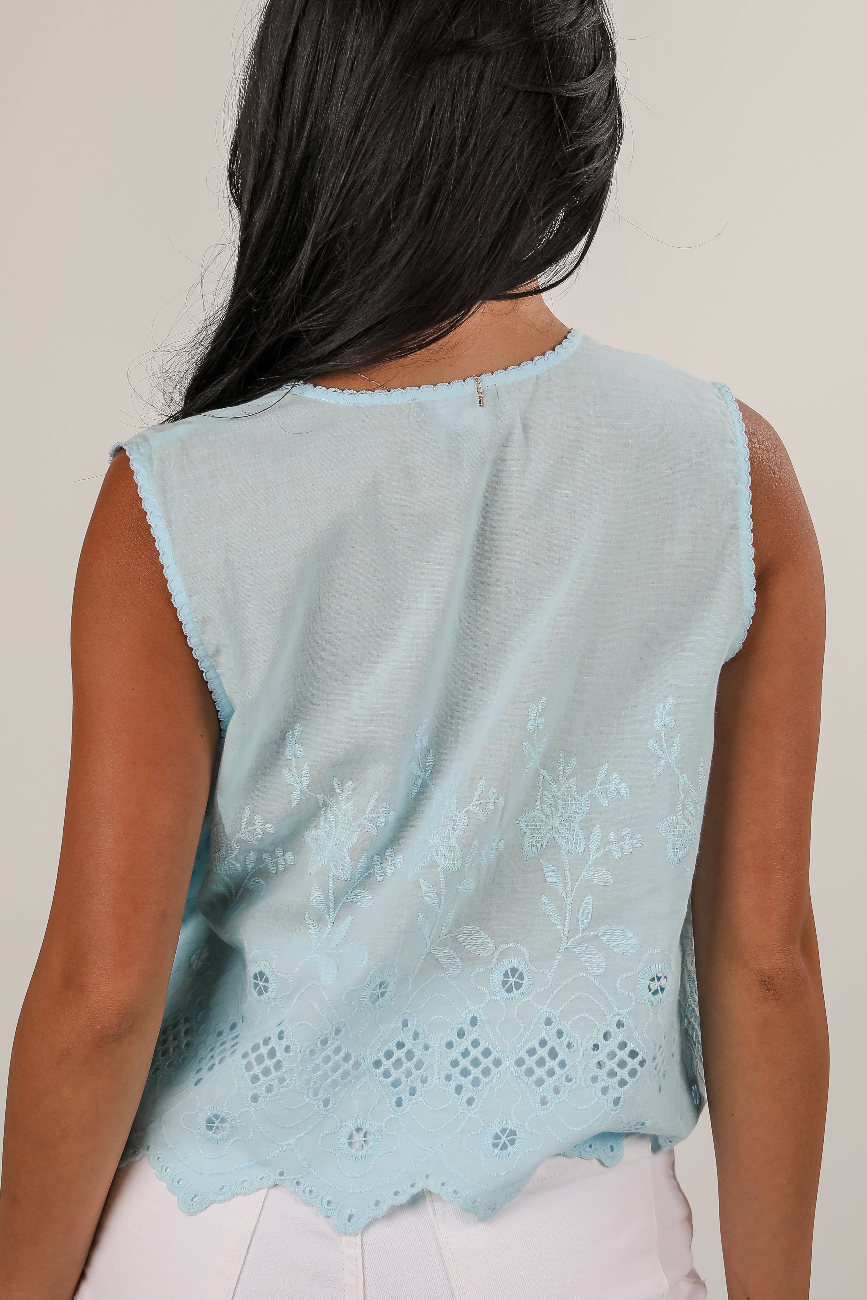 Dream A Little Eyelet Tie Vest