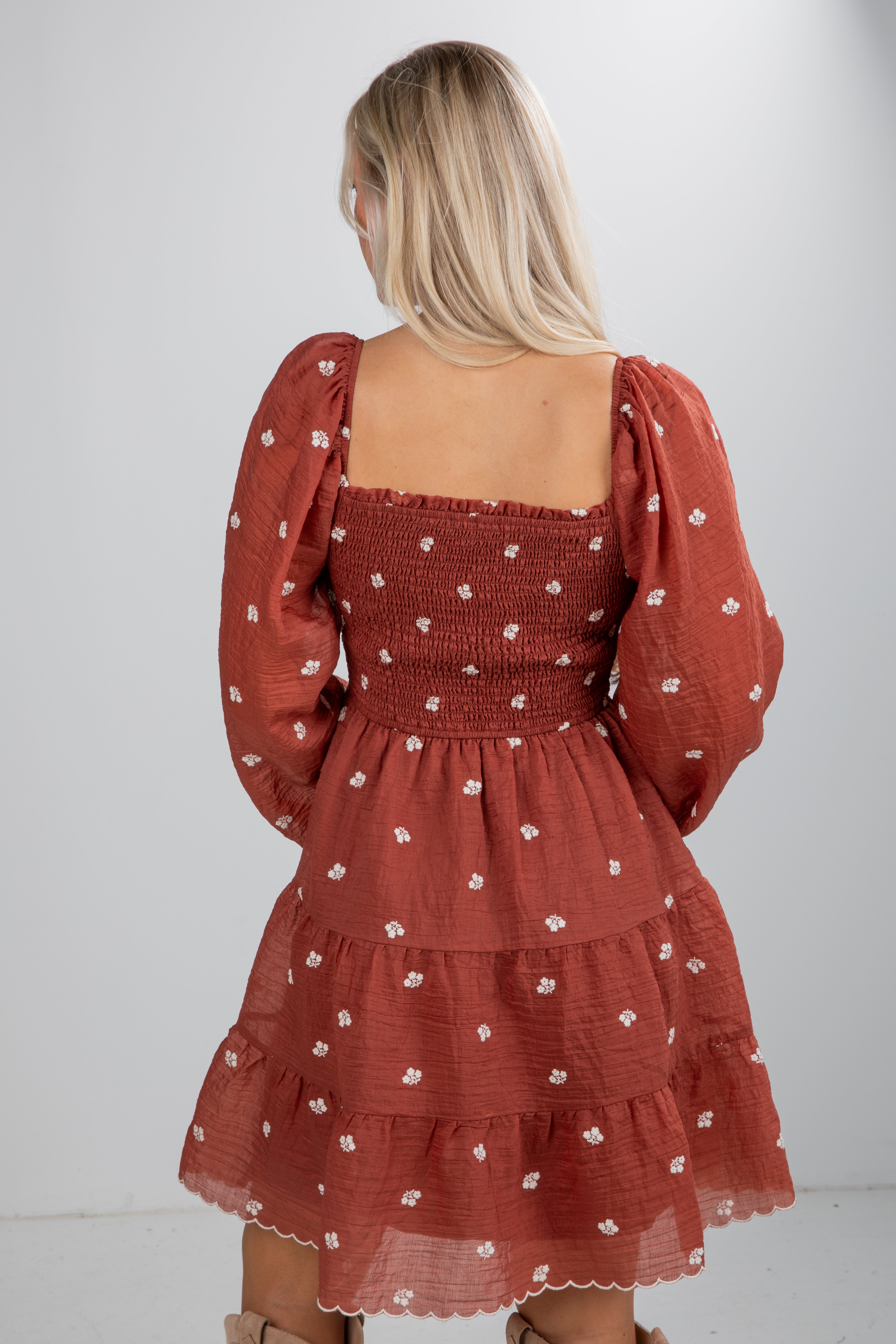 Forever Sensational Floral Smocked Mini Dress