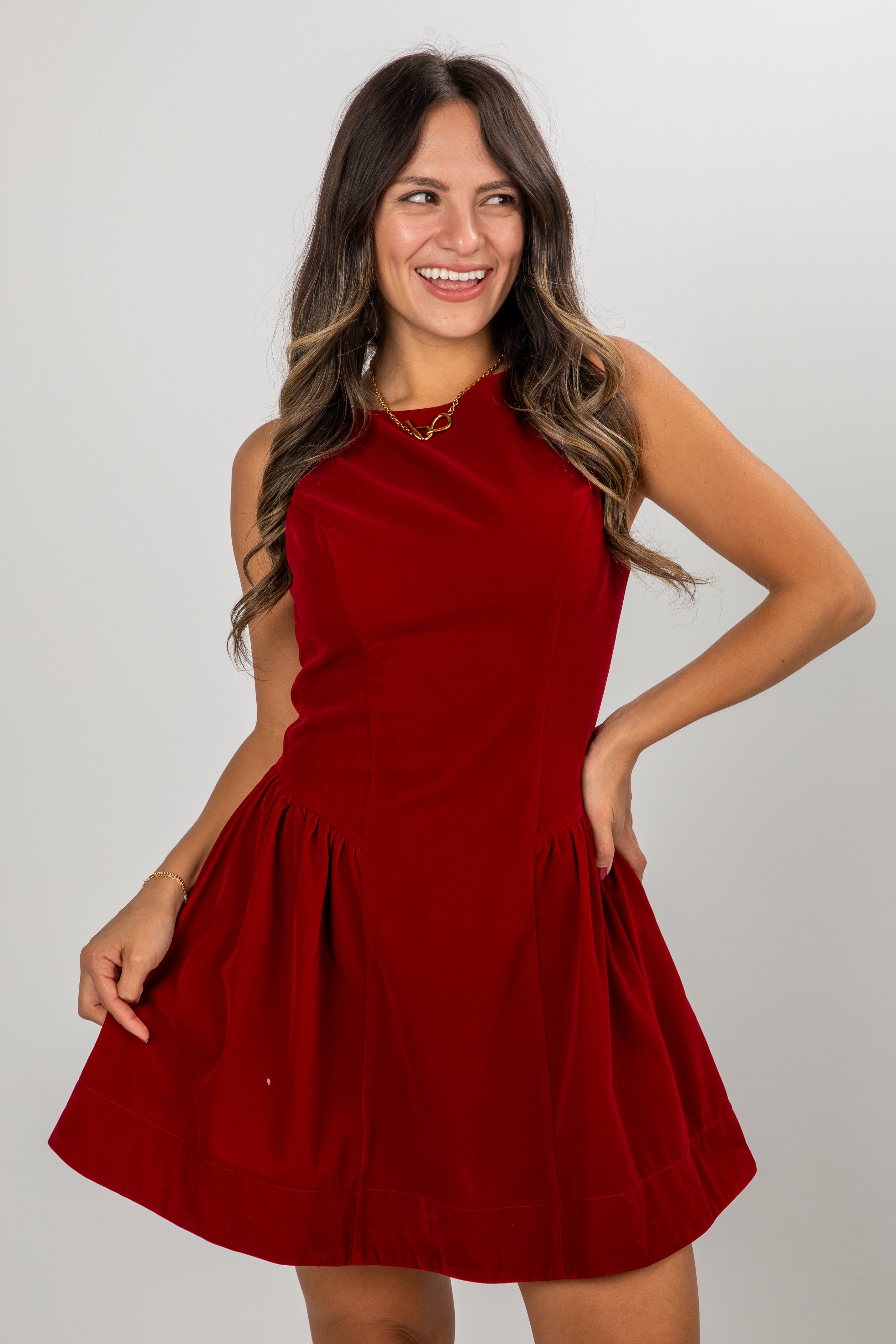 Sugarplum Red Velvet Dress