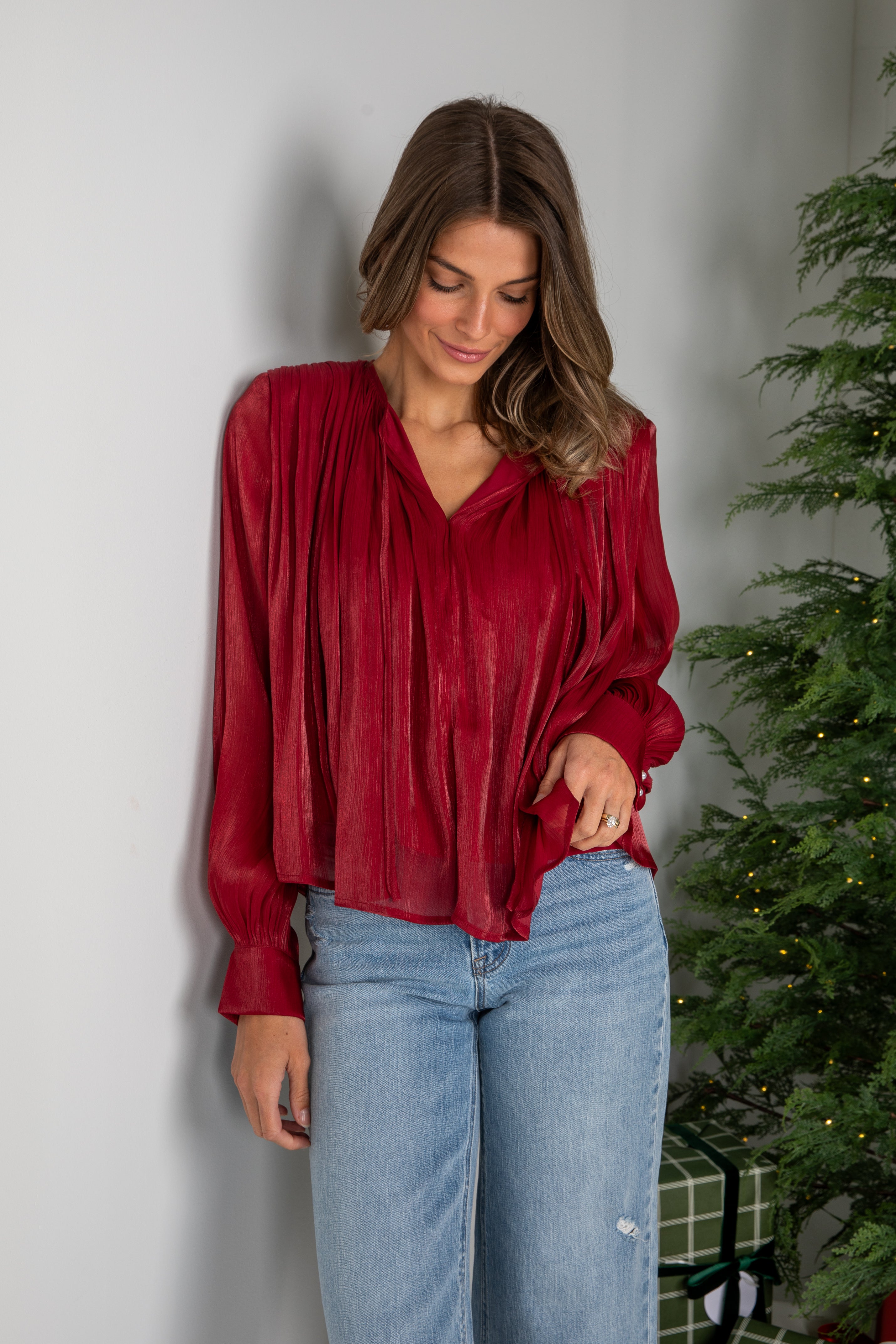 Cranberry Gala Blouse