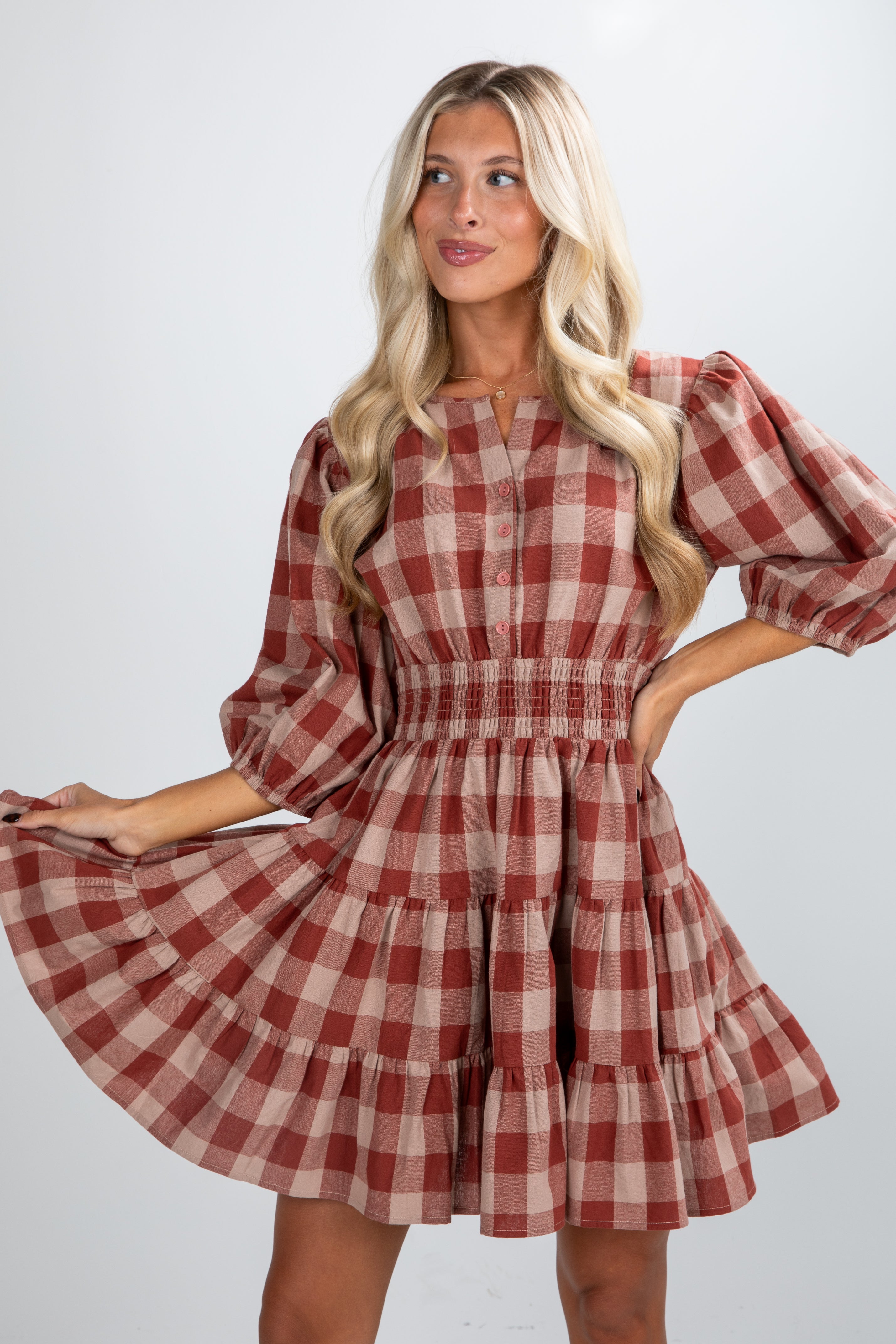 Don't Think Twice Plaid Mini Dress