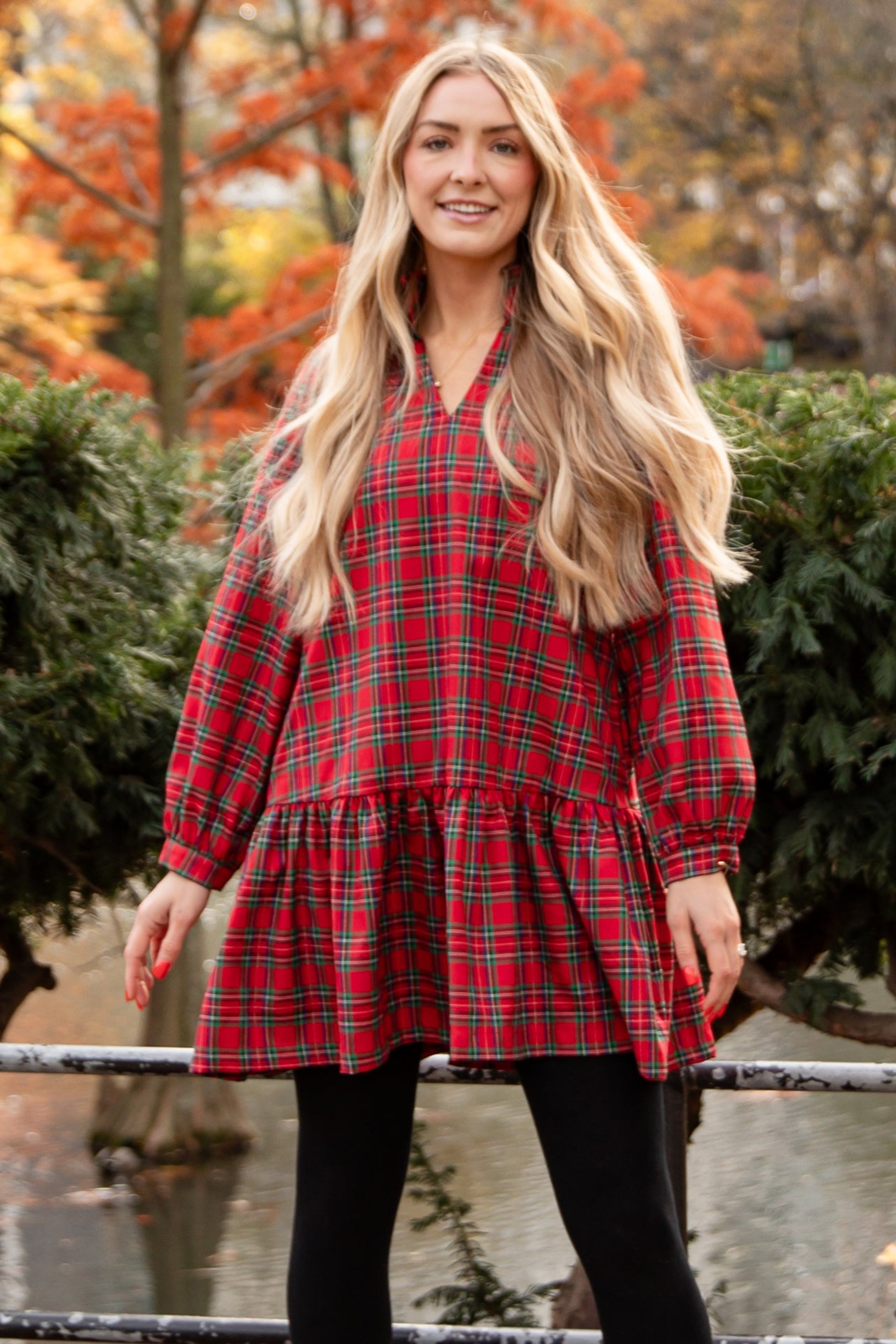 Tis The Season Red Plaid Mini Dress