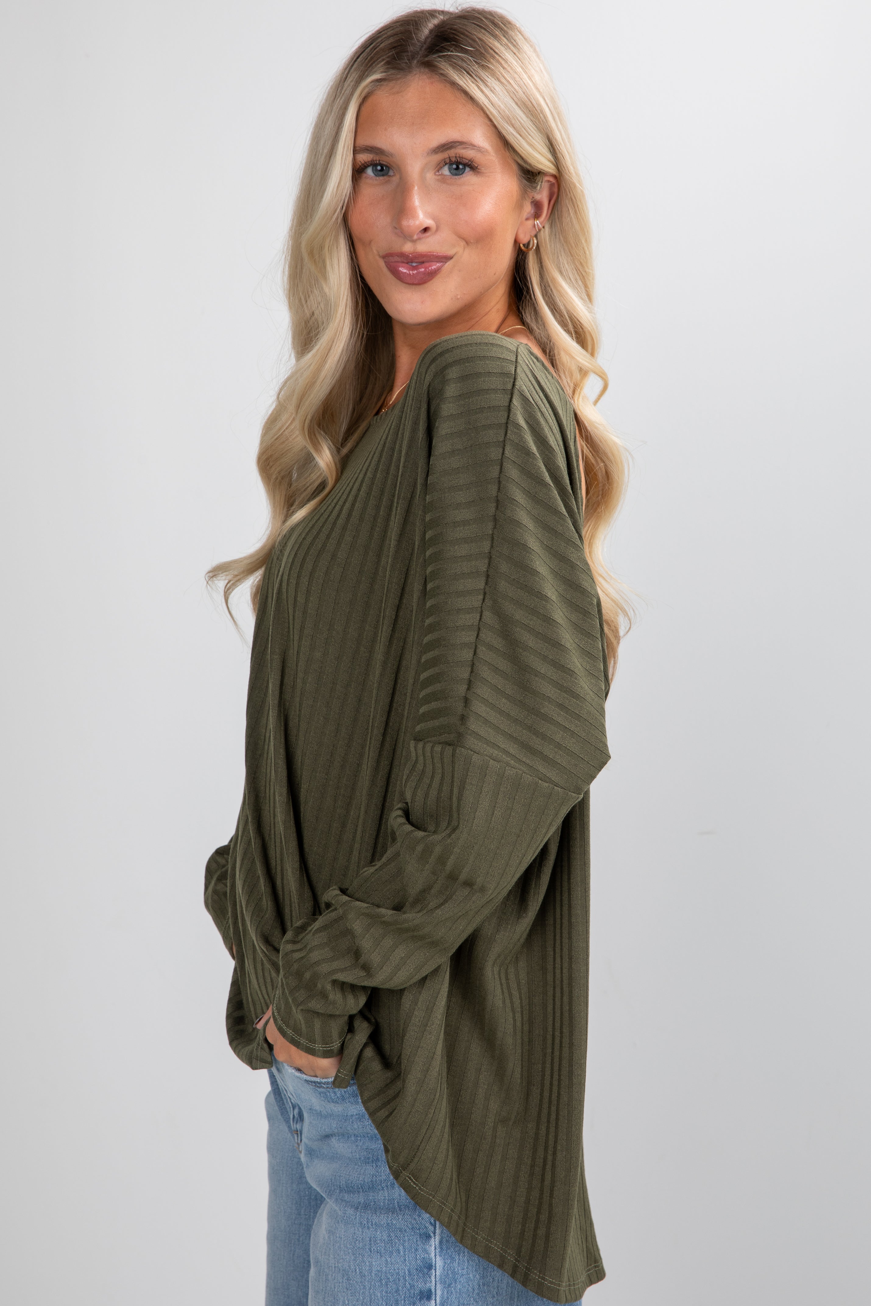 Believe In You Ribbed Knit Open Back Top - DU DEAL