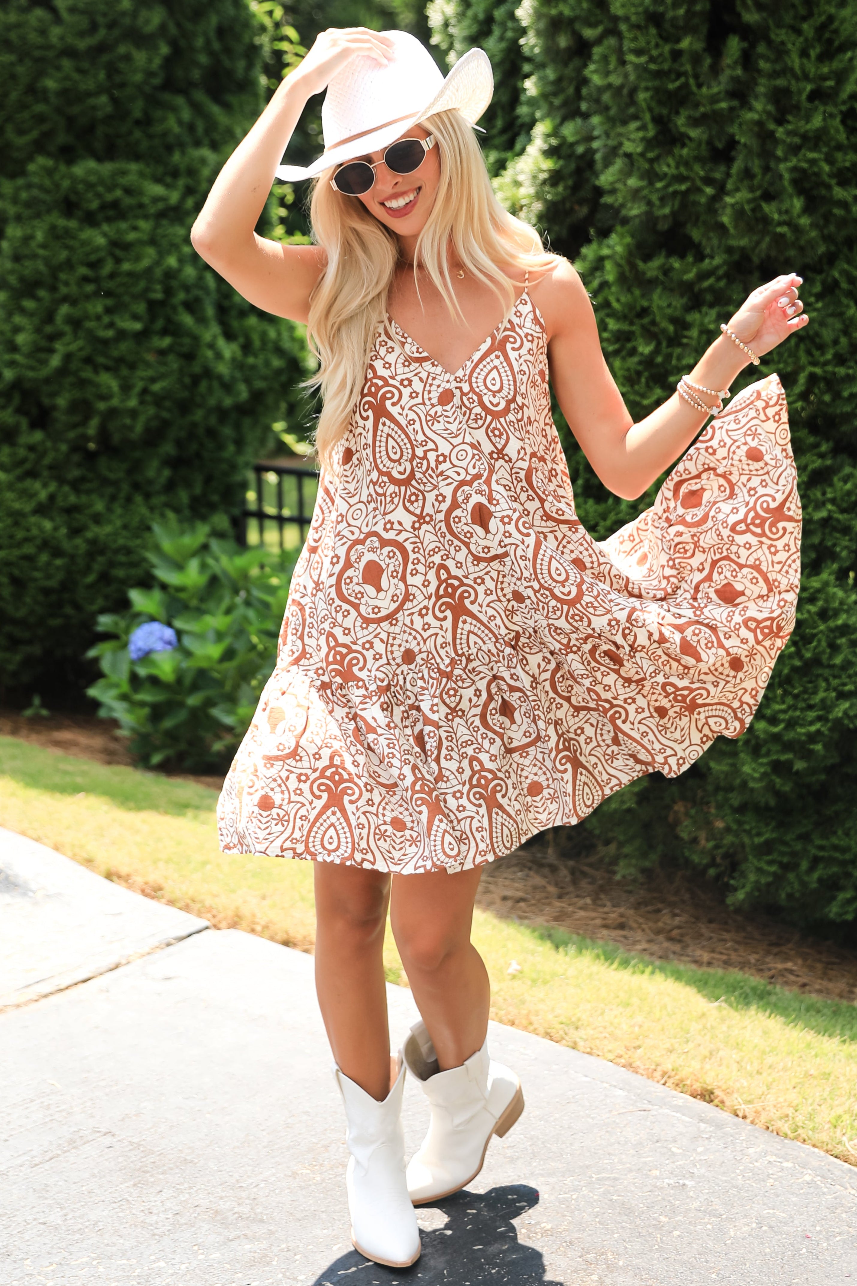 Lovingly Yours Cream Floral Mini Dress