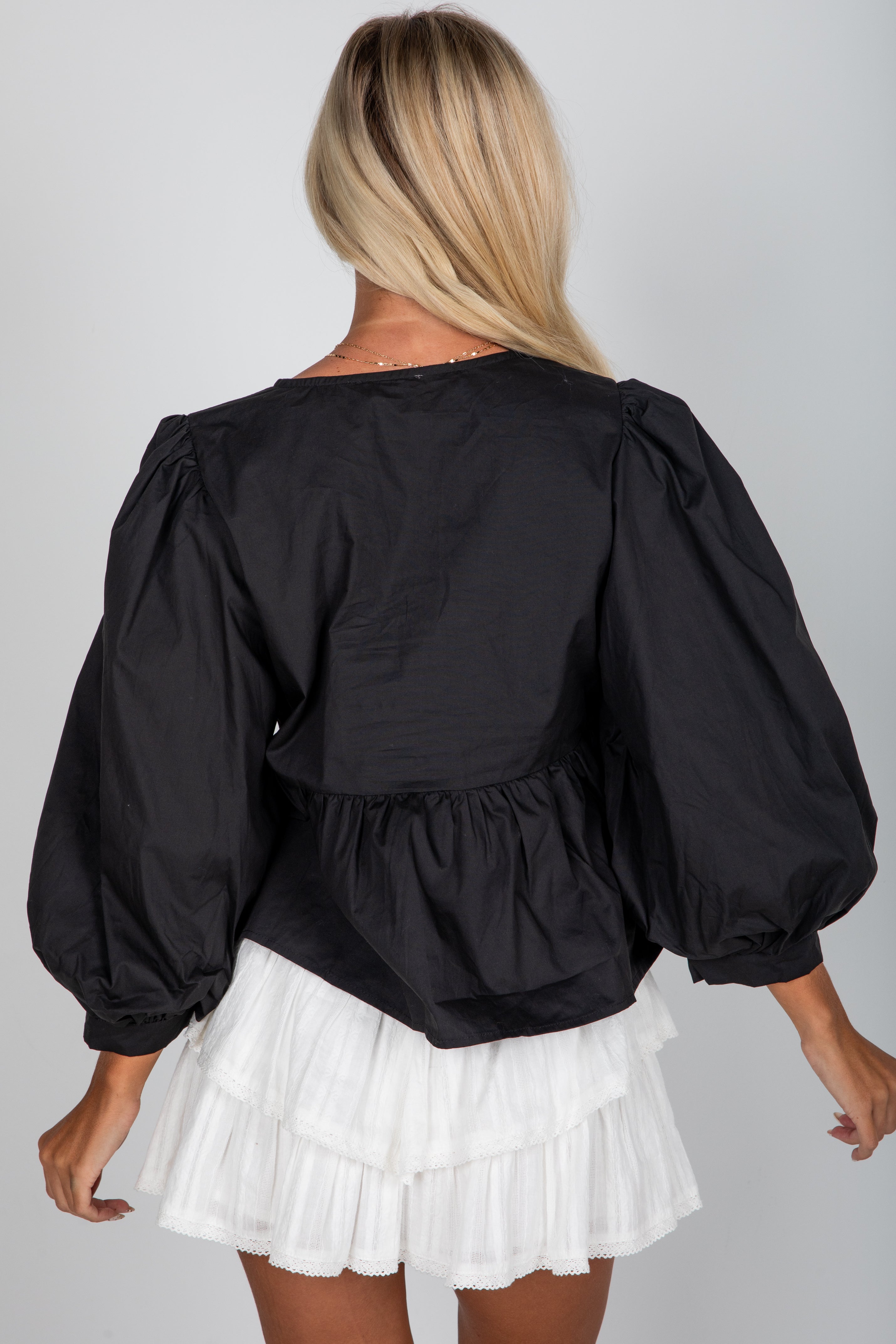 Just One Chance Tie Blouse