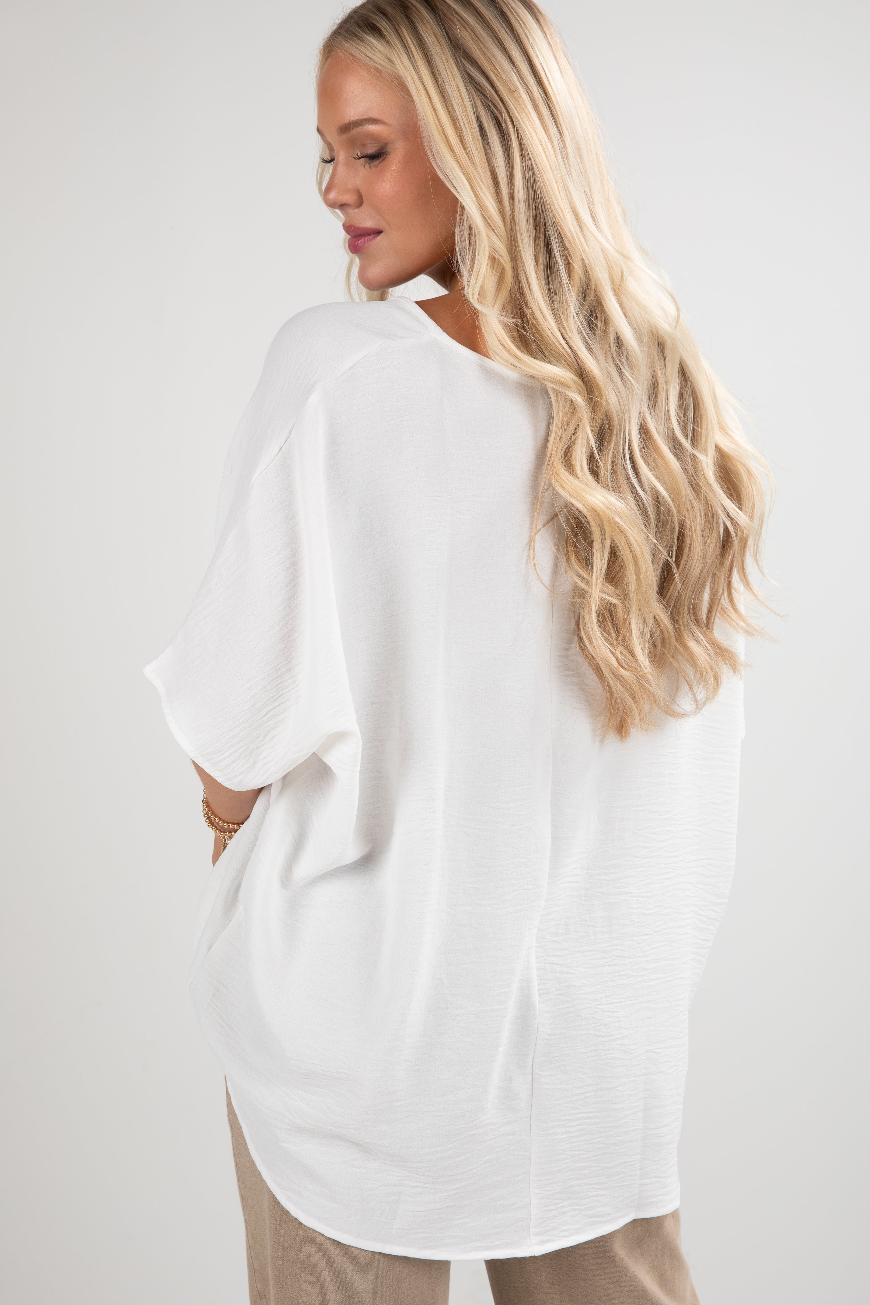 Keep It Cool Oversized Blouse - DU DEAL