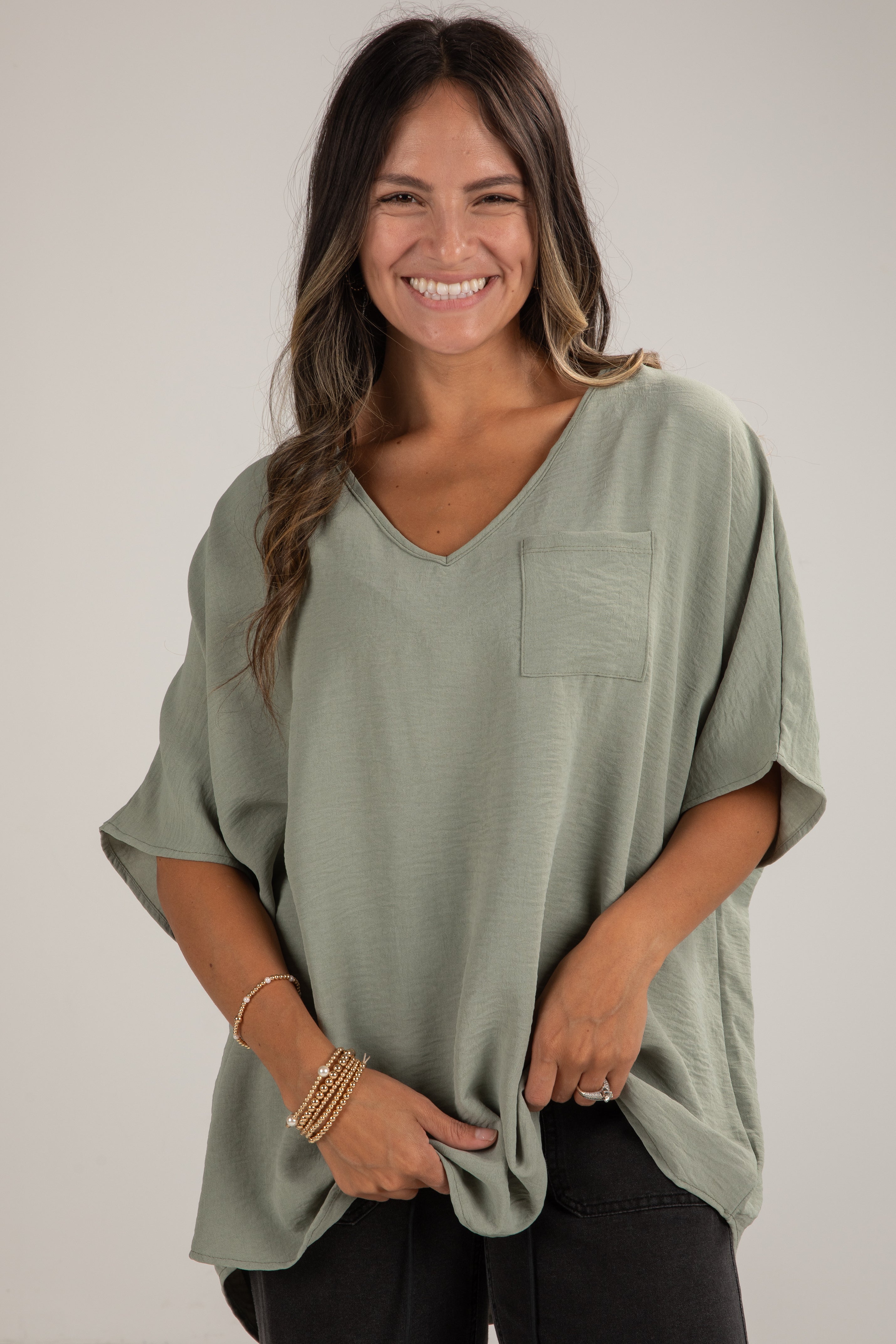 Keep It Cool Oversized Blouse - DU DEAL