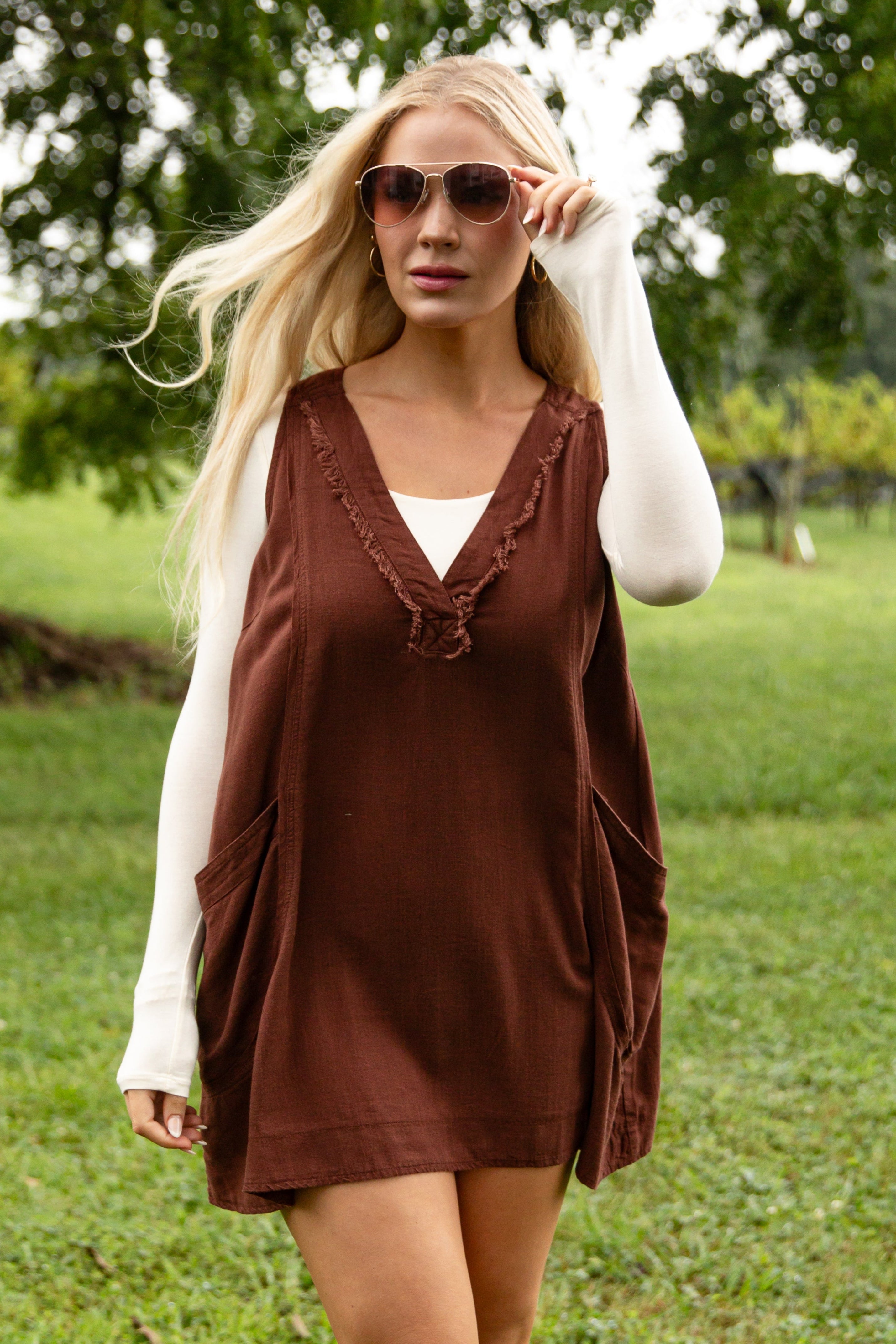 The Good In You Chocolate Brown Mini Dress