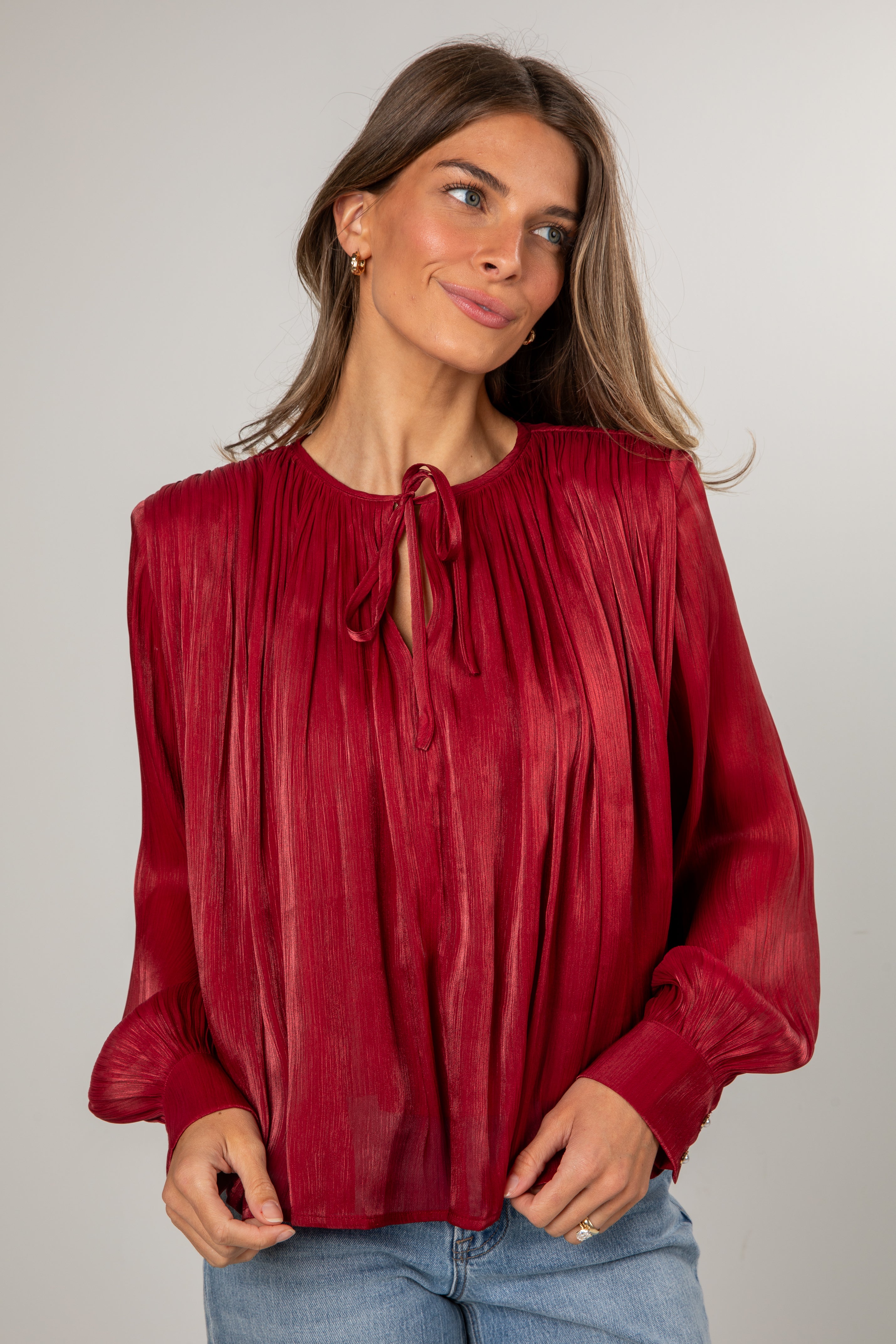 Cranberry Gala Blouse